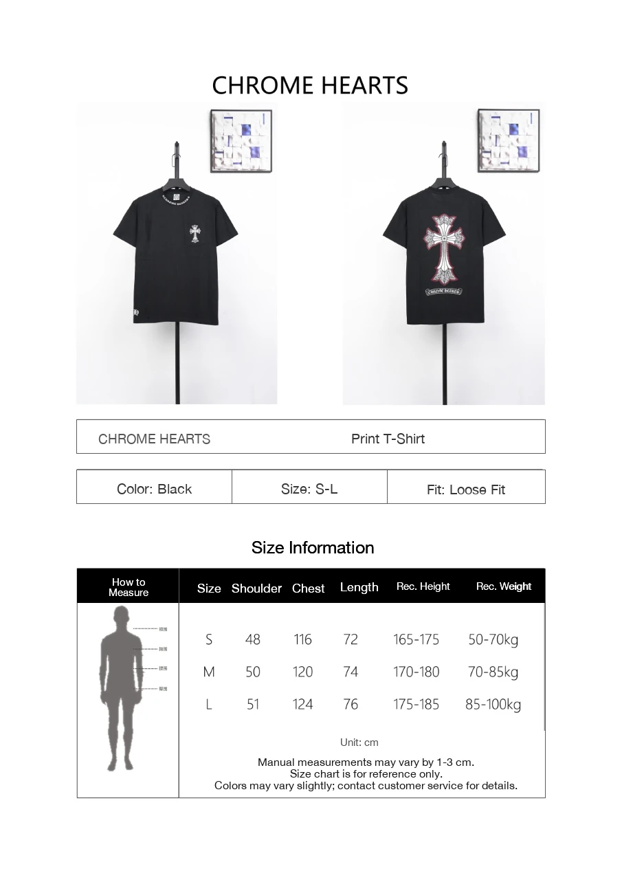 Chrome Hearts Black Double Cross Graphic T-Shirt product photo from LabelPicks
