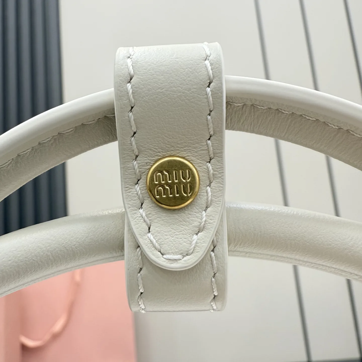 Miu Miu White Calfskin Top Handle Bag product photo from LabelPicks