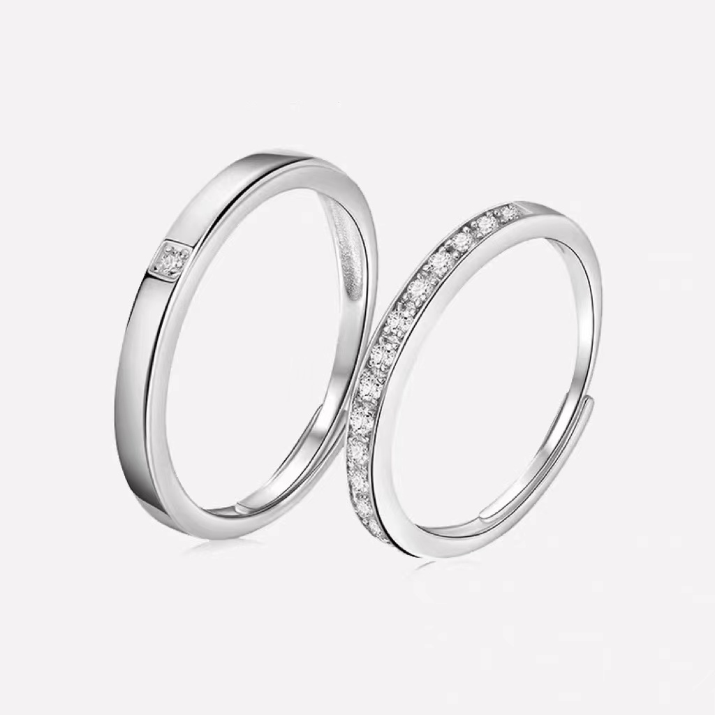 Authentic ring couple proposal diamond ring a pair of men and women 520 Valentine's Day to send girlfriends