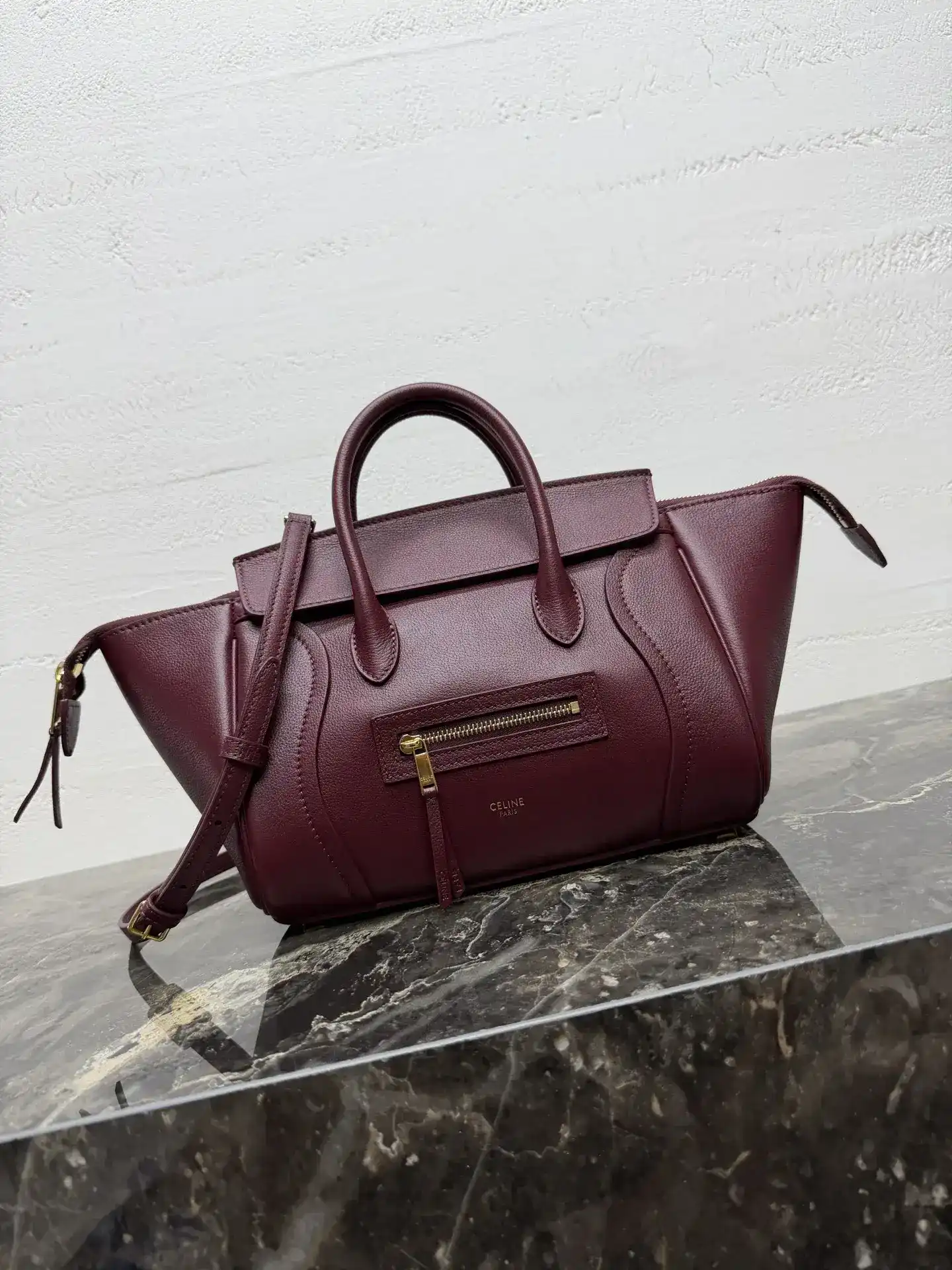 Celine Luggage Grained Leather Top Handle Bag product photo from LabelPicks