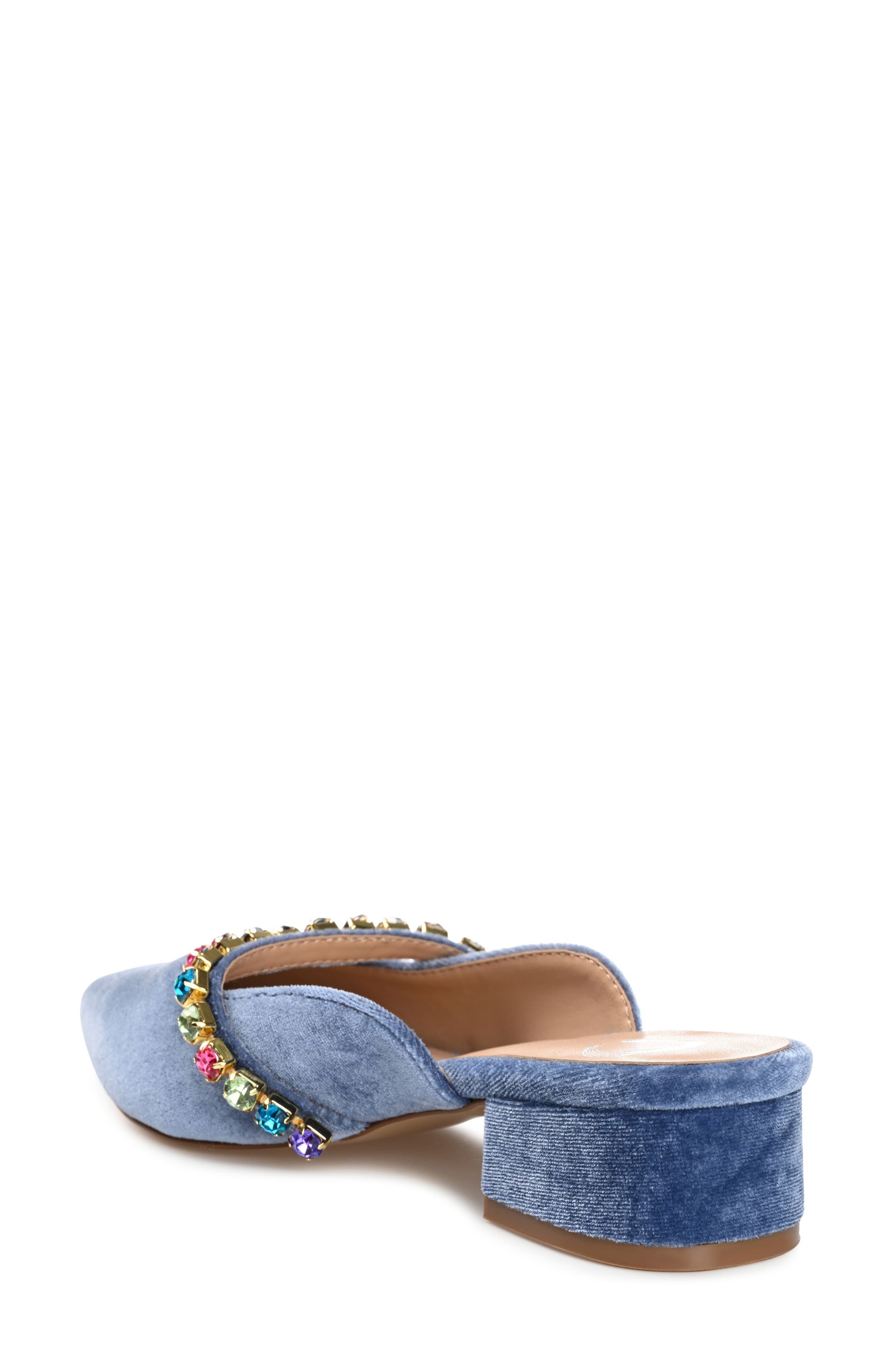 Journee Collection Jewel Embellished Pointed Toe Mule