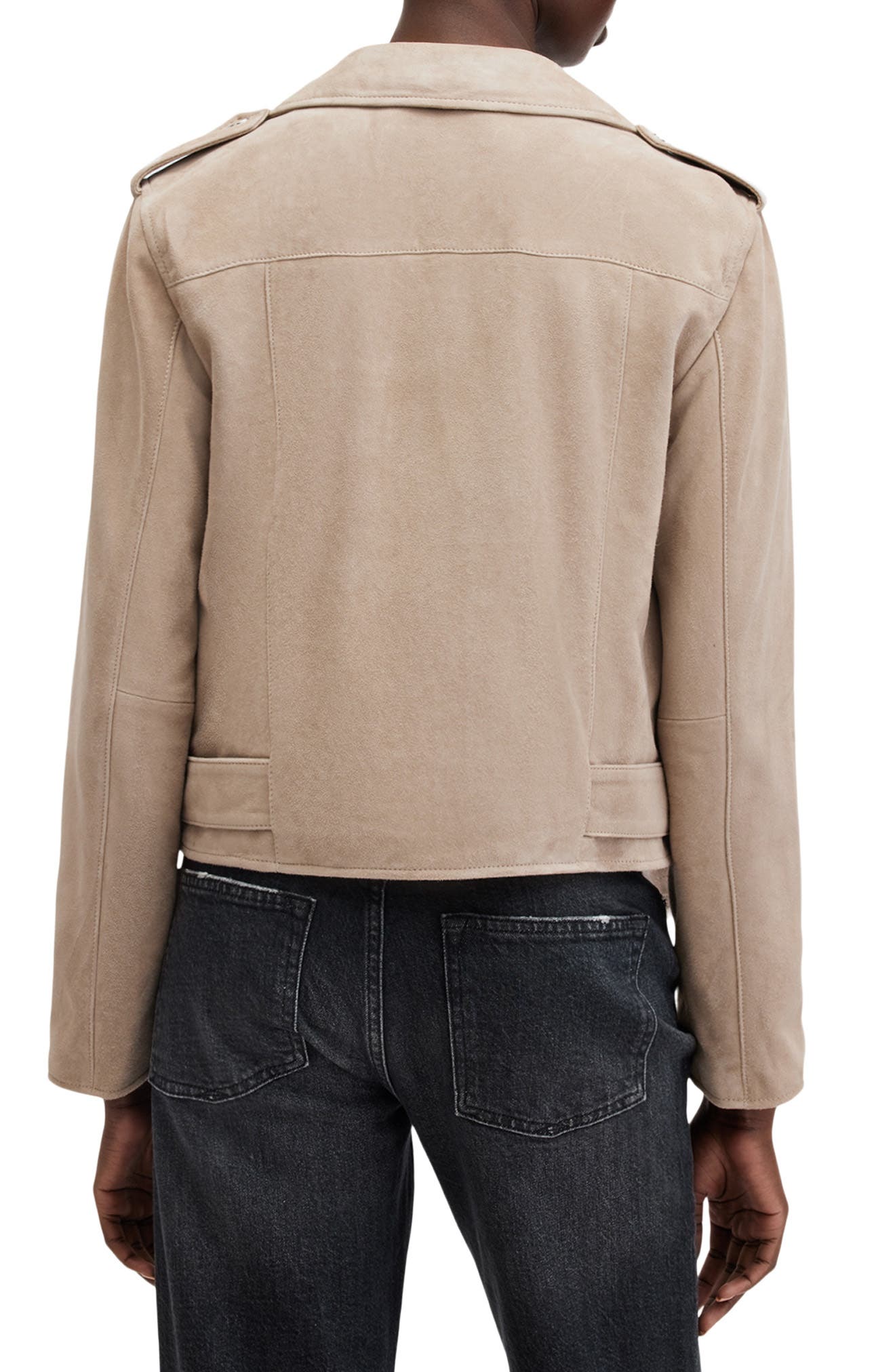 AllSaints Suede Moto Jacket