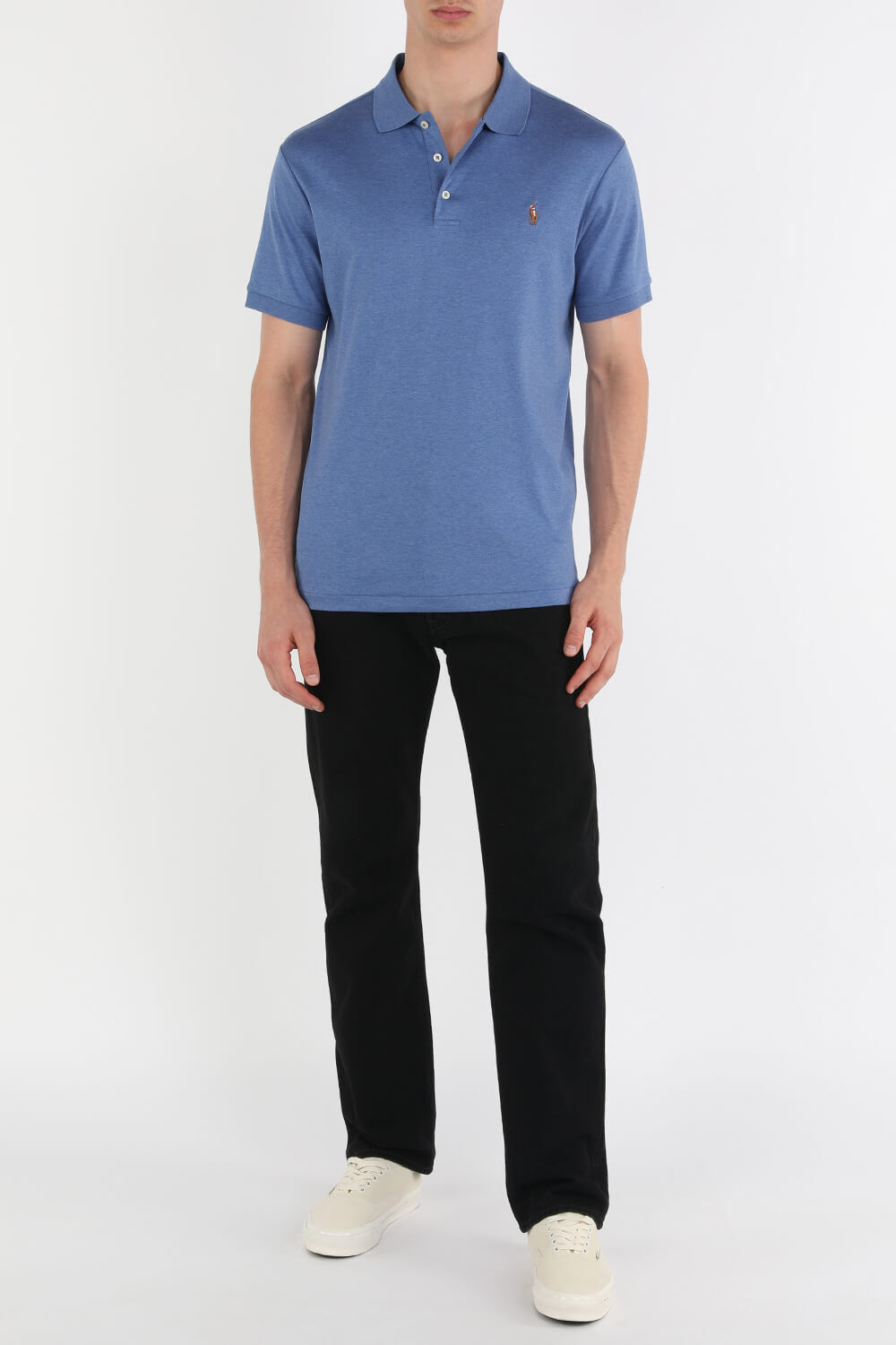 POLO RALPH LAUREN Logo Polo Shirt in Blue
