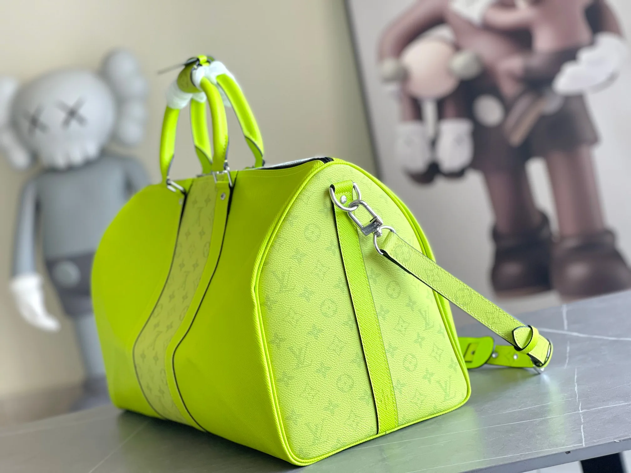 Louis Vuitton Black Keepall Canvas and Leather Tote Bag product photo from LabelPicks