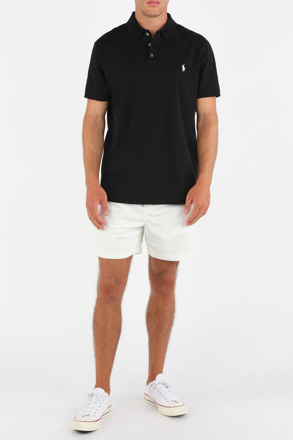 POLO RALPH LAUREN חולצת פולו סלים עם לוגו רקום