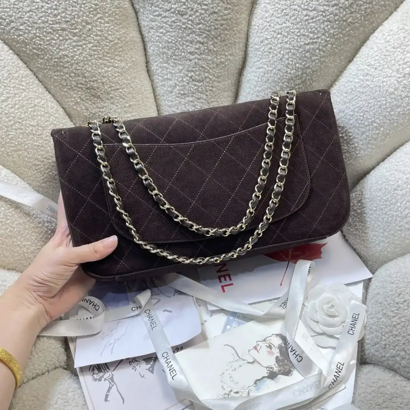 Chanel Classic Flap Brown Grained Leather Tote Bag product photo from LabelPicks
