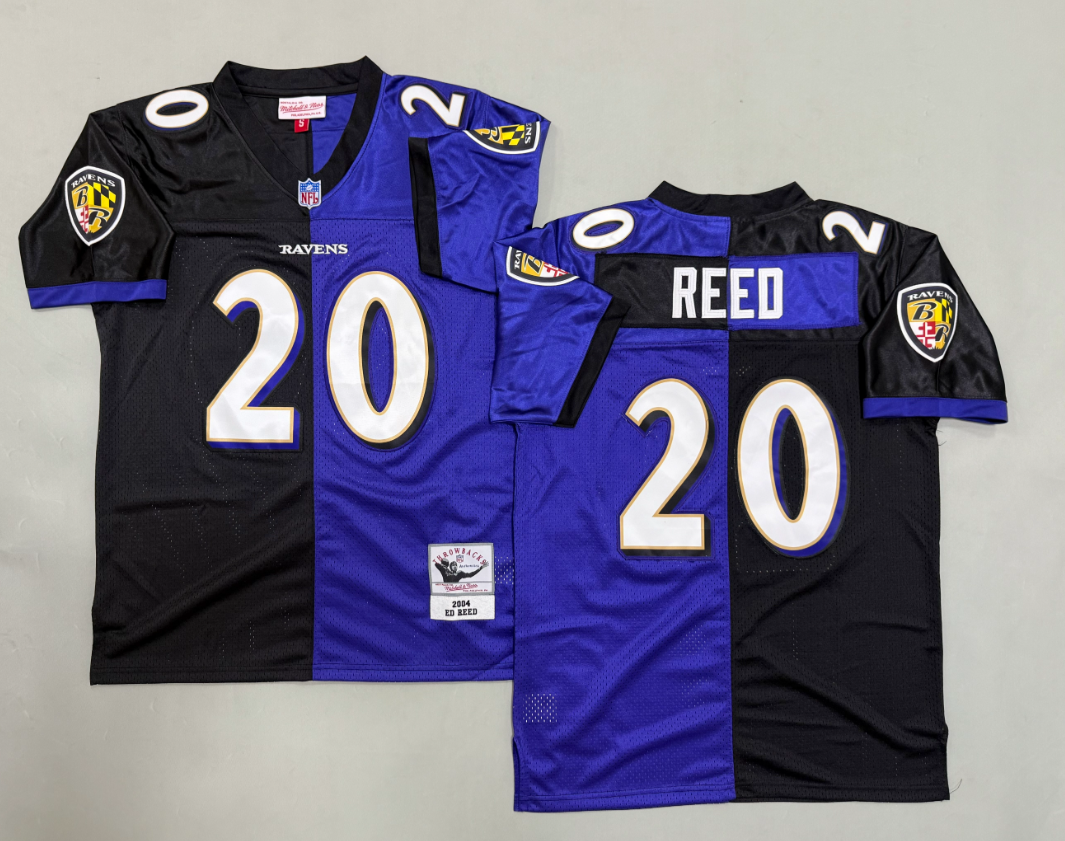 Ed Reed  Baltimore Ravens Authentic Split Throwback Retired Player Jersey