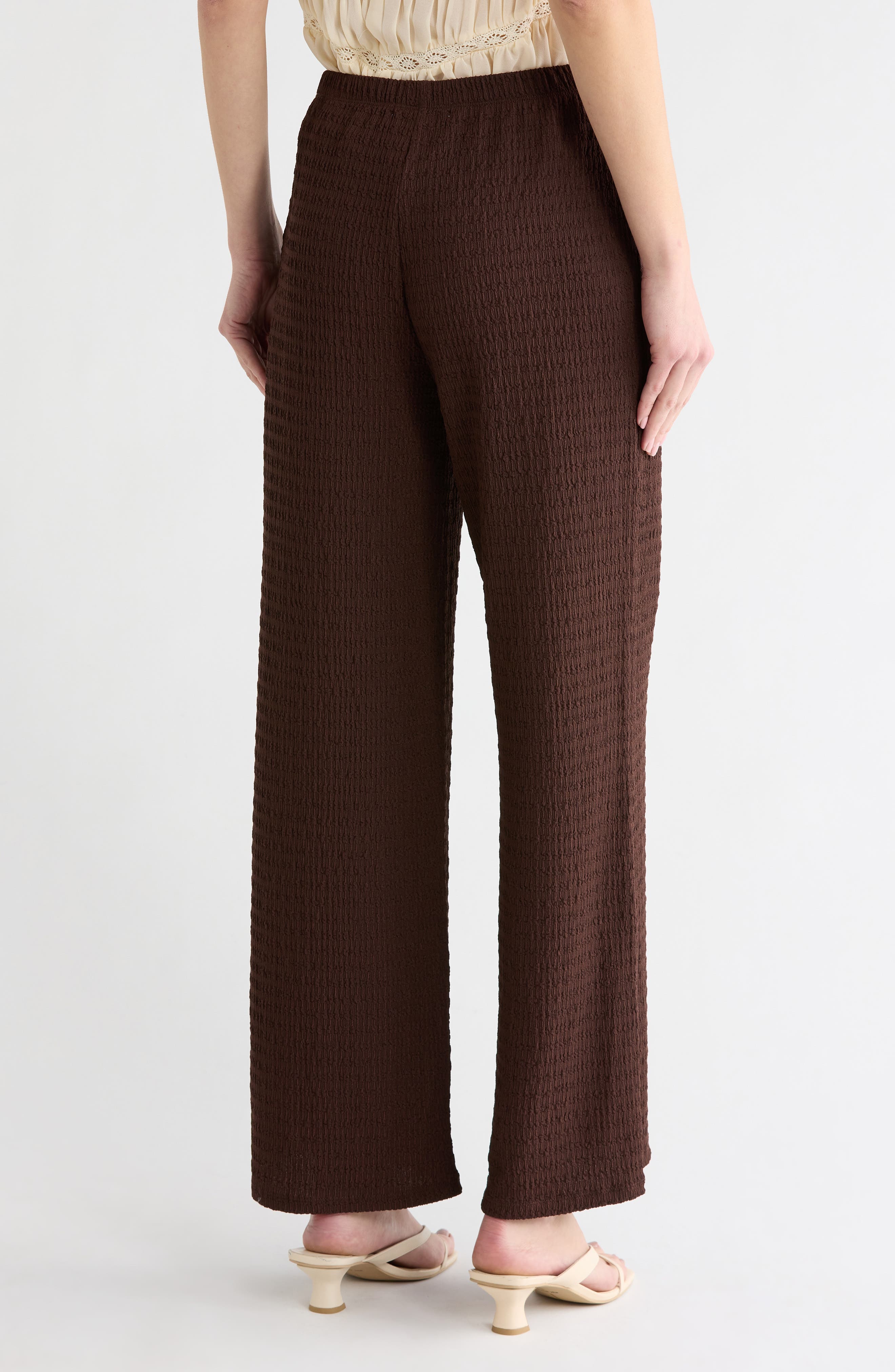 Vigoss Textured Wide Leg Pants