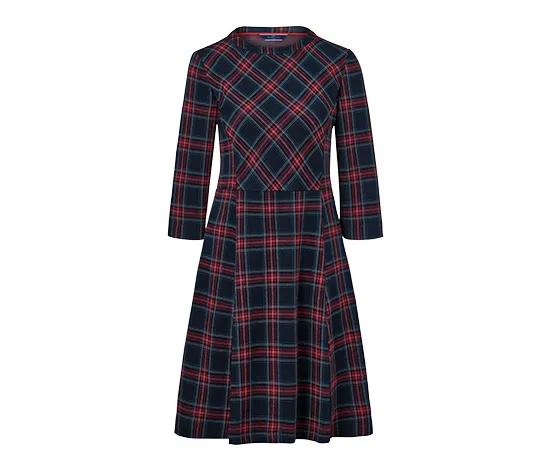 Kariertes Jacquard-Kleid