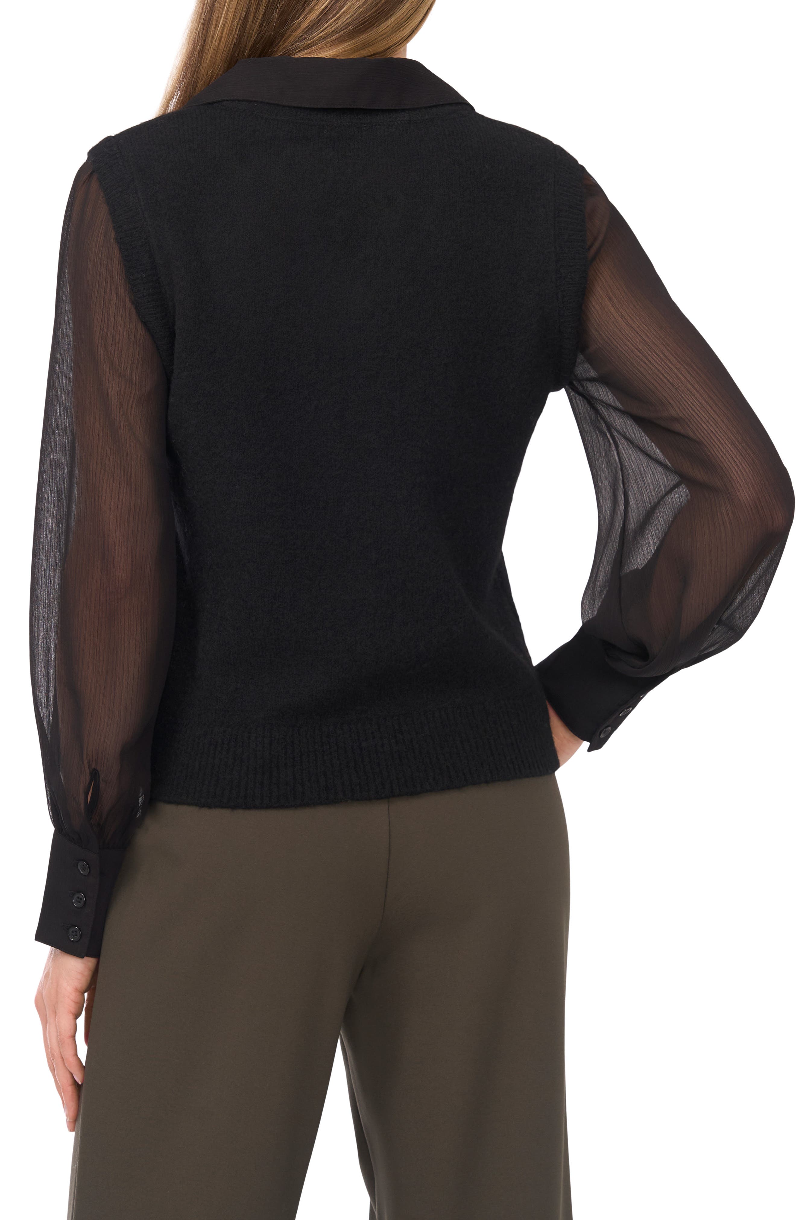 Halogen® Illusion Two-Piece Sweater Vest Top