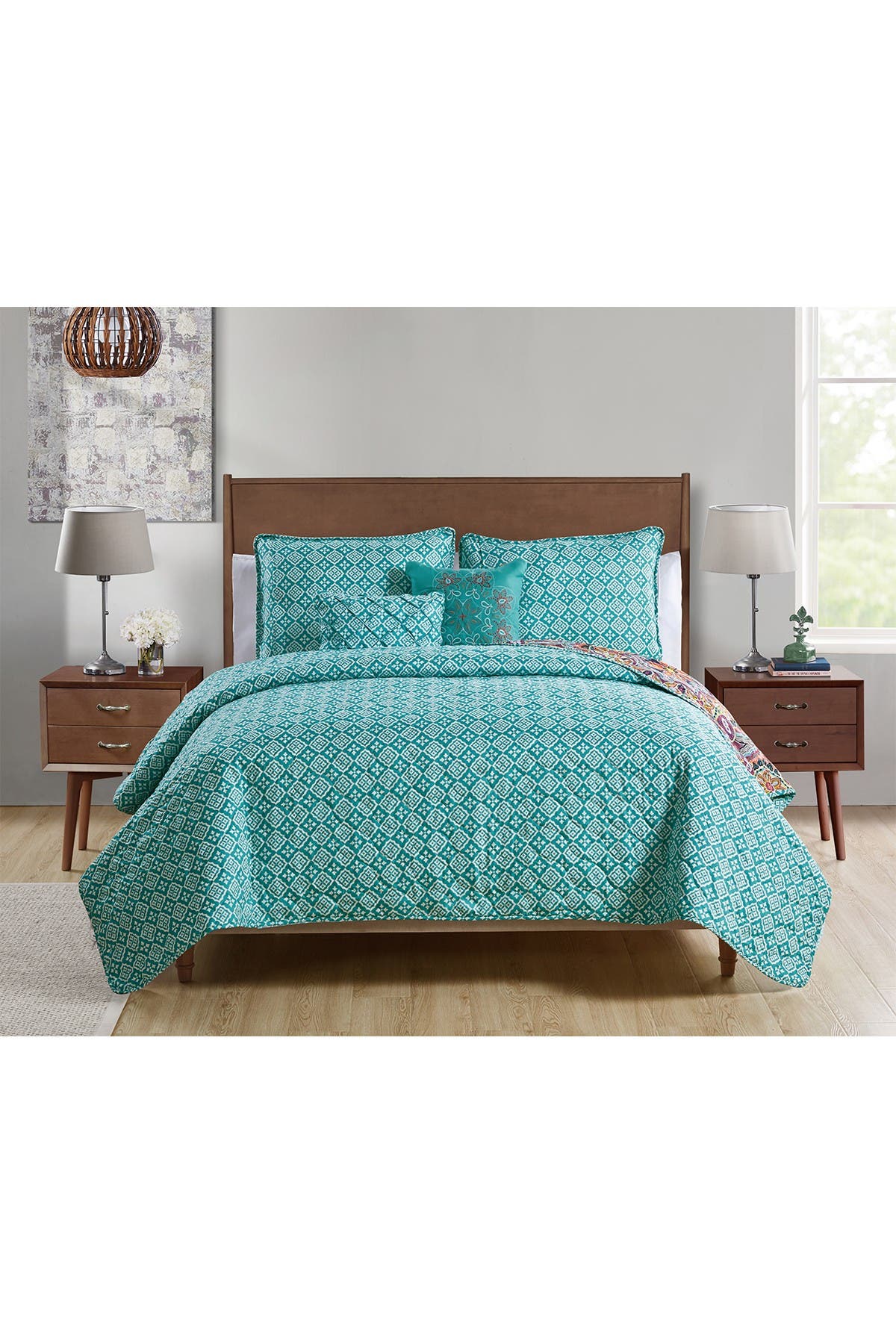 VCNY HOME Yara Reversible Medallion Quilt Set - Twin/TwinXL