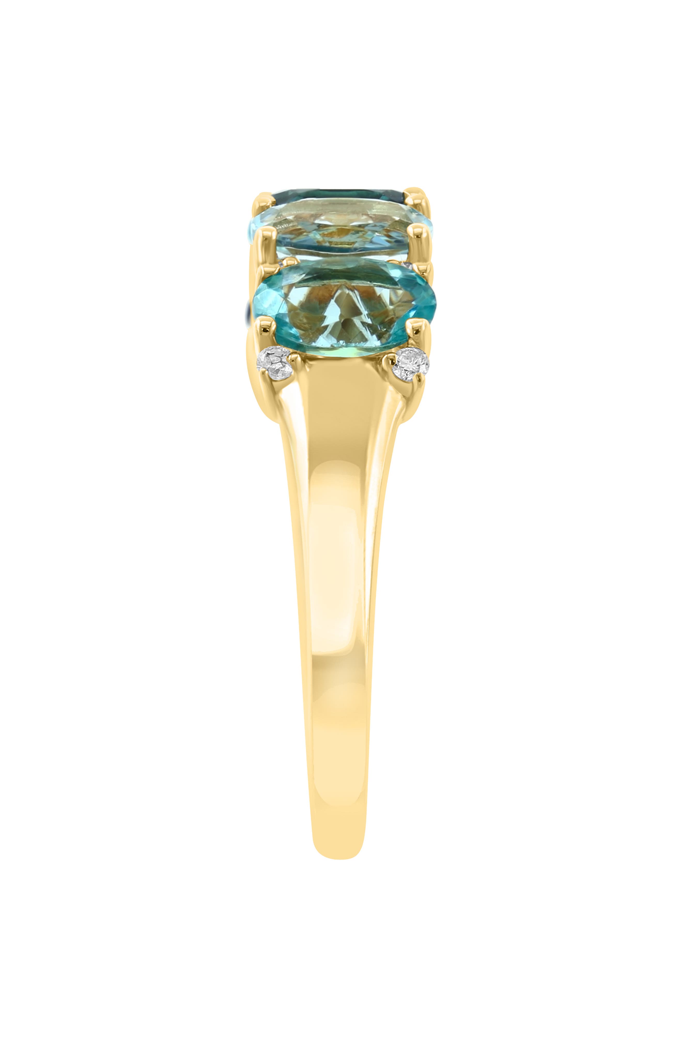 EFFY 14K Yellow Gold Semiprecious Stone & Diamond Ring - 0.09ct.