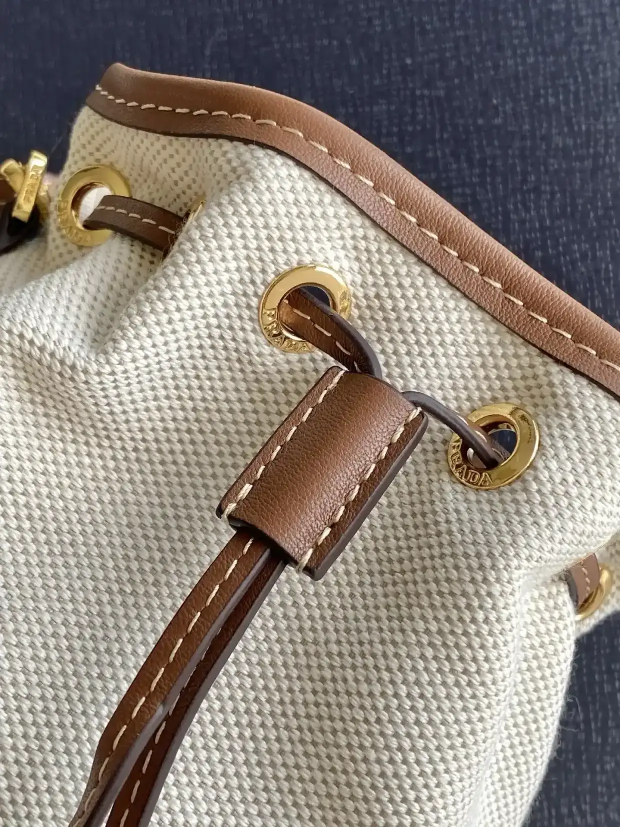 Prada Canvas and Leather Bucket Bag product photo from LabelPicks