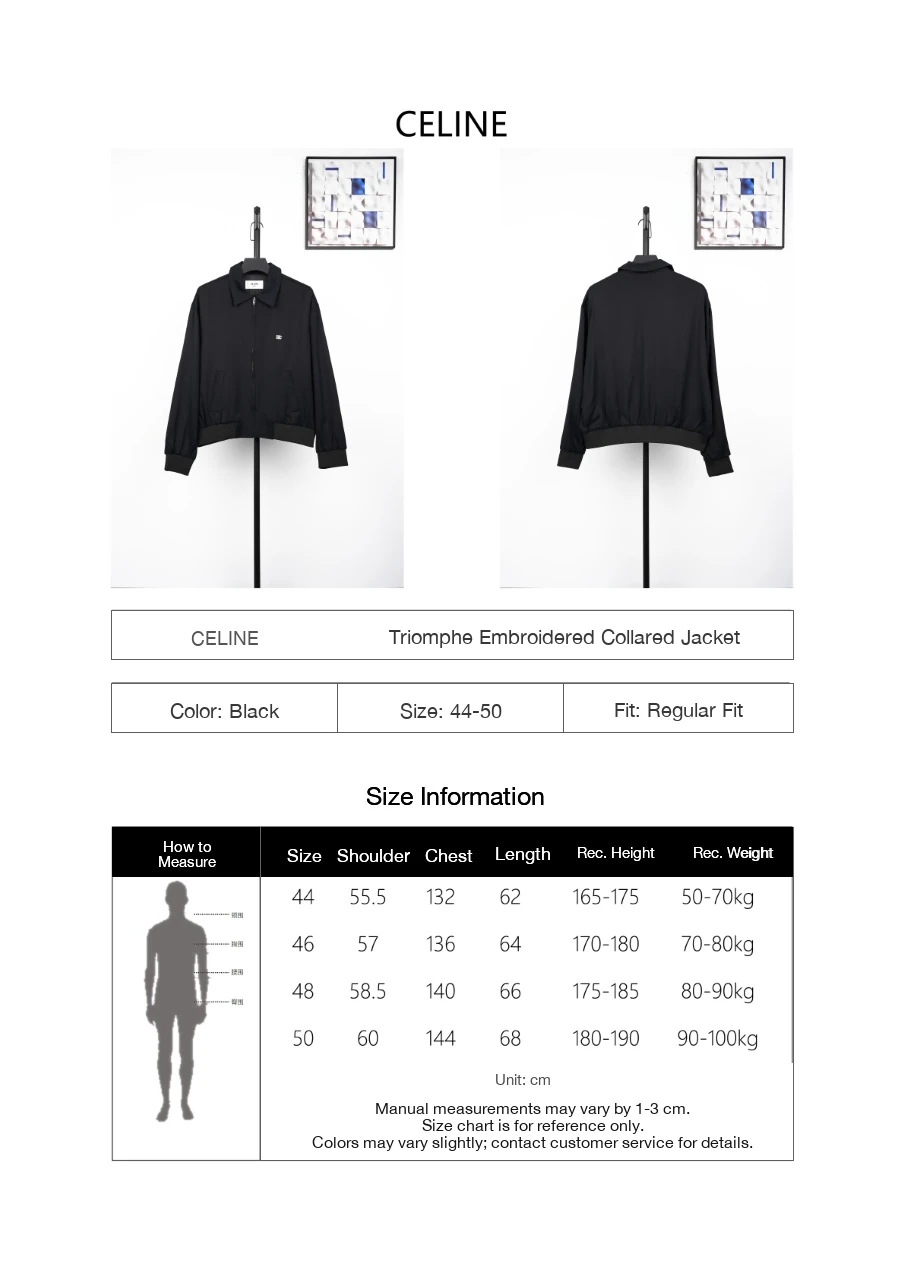 CELINE Black Triomphe Embroidered Collared Jacket product photo from LabelPicks