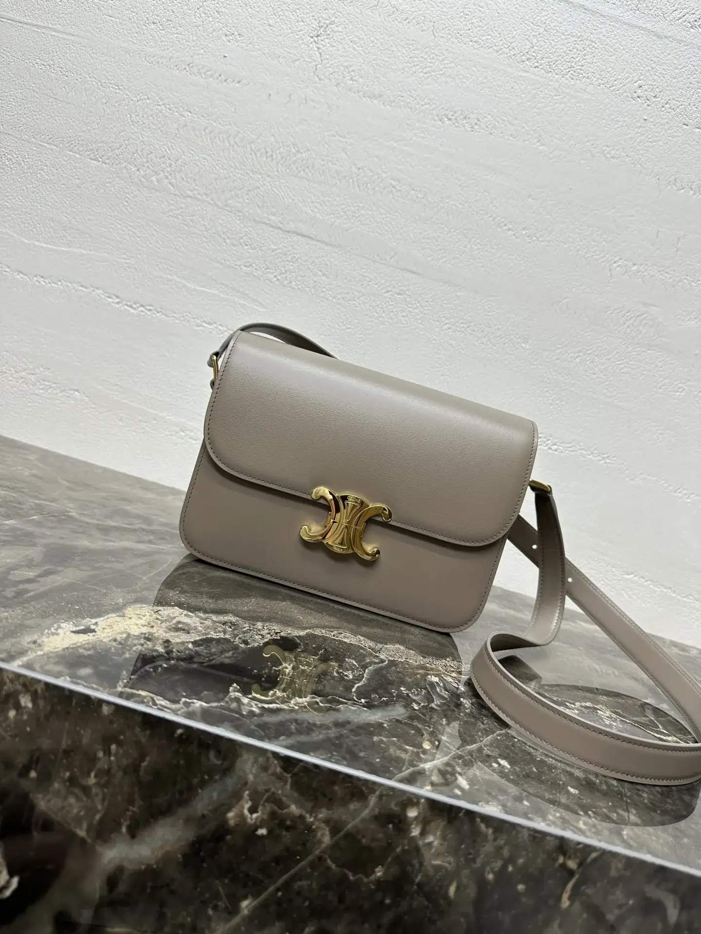 Celine Lambskin Triomphe Crossbody Bag product photo from LabelPicks