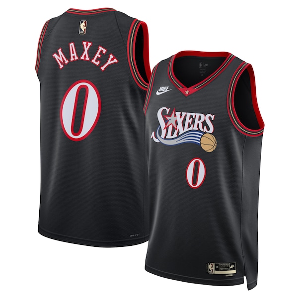 Tyrese Maxey Philadelphia 76ers Nike Unisex  Swingman Jersey - Classic Edition - Black