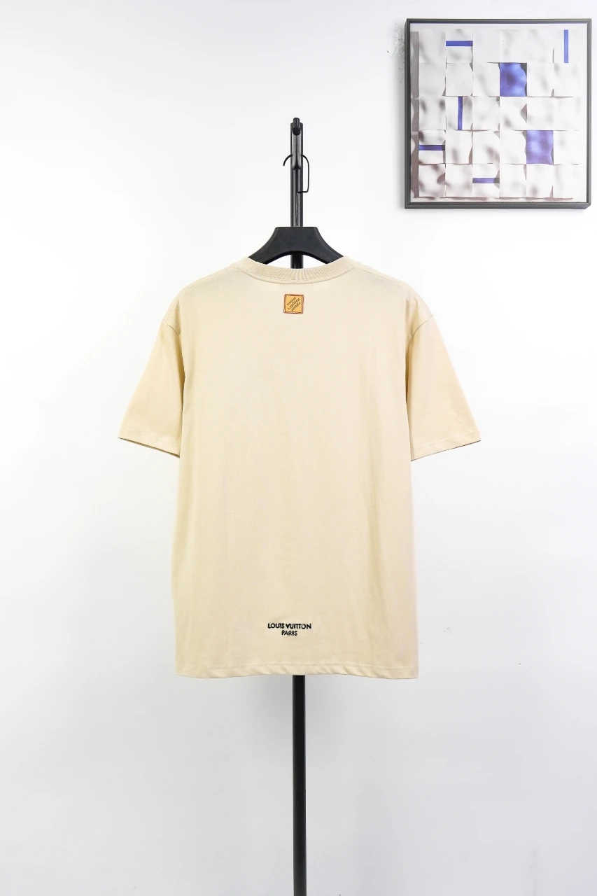 Louis Vuitton Beige LVM Leather Patch T-Shirt product photo from LabelPicks