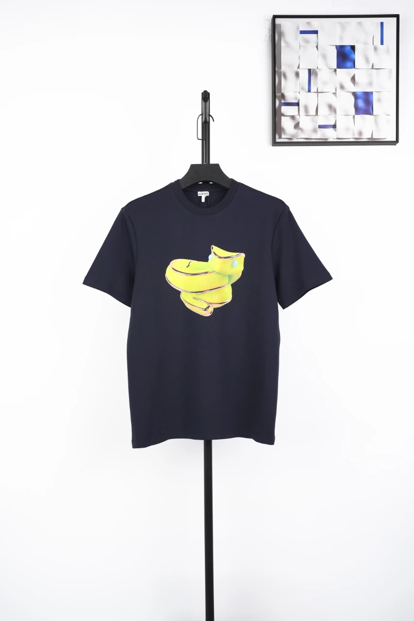 LOEWE Navy Banana Illustration T-Shirt product photo from LabelPicks