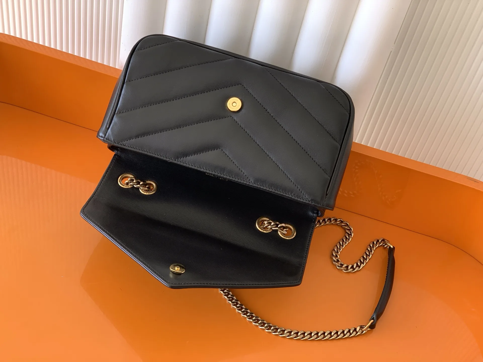 Saint Laurent Black Loulou Lambskin Shoulder Bag product photo from LabelPicks