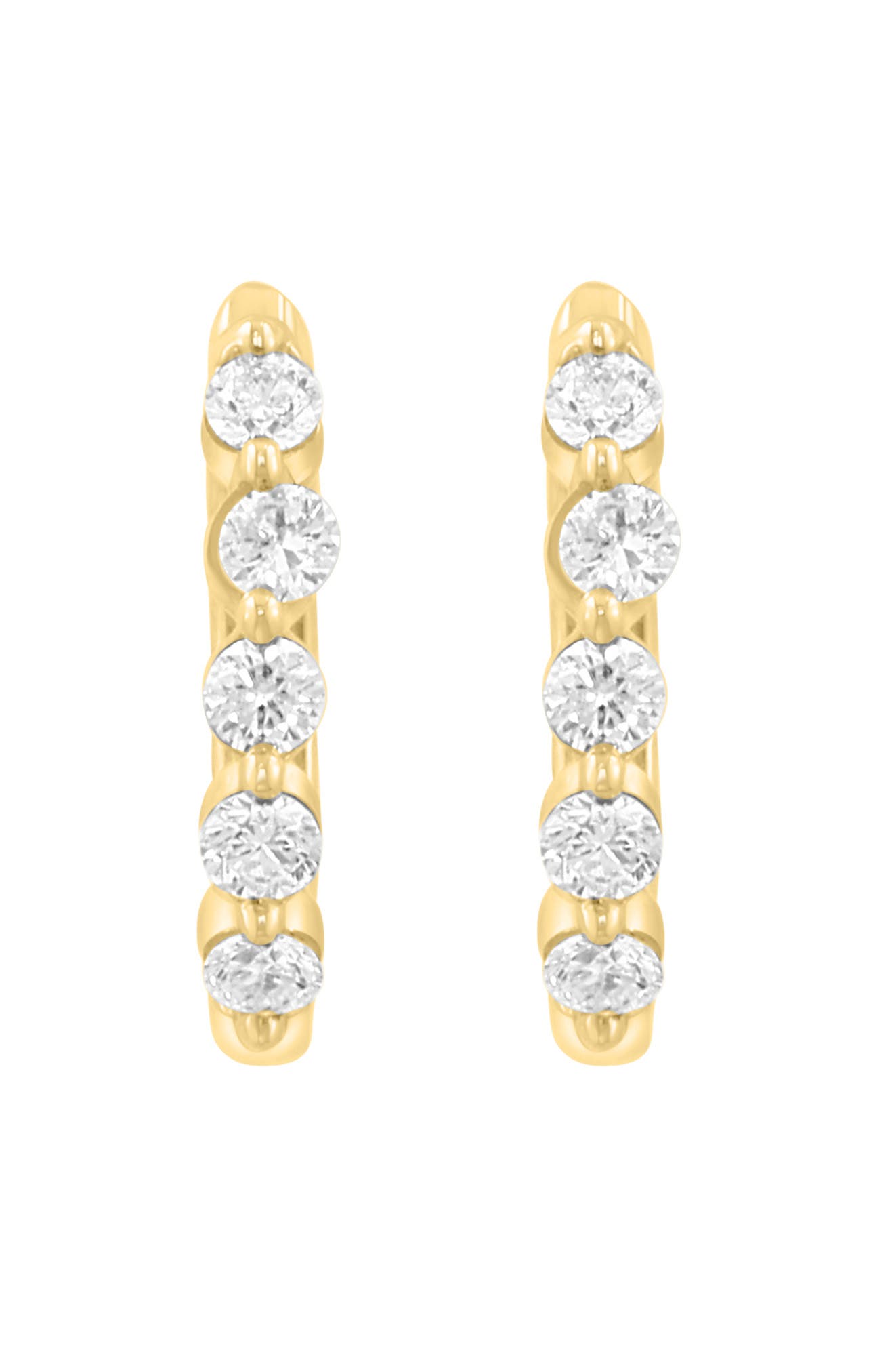 EFFY 14K Gold Lab Grown Diamond Hoop Earrings
