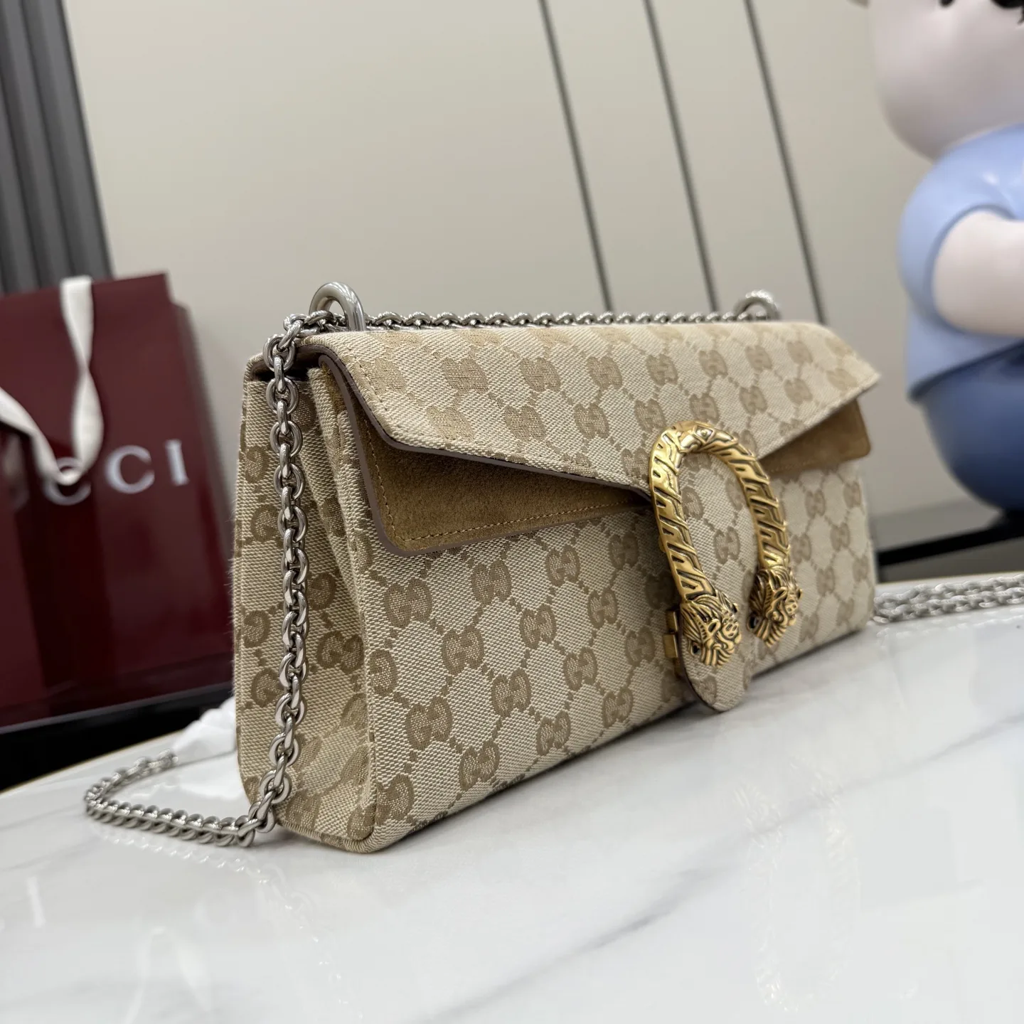 Gucci Brown Dionysus Suede Leather Shoulder Bag product photo from LabelPicks