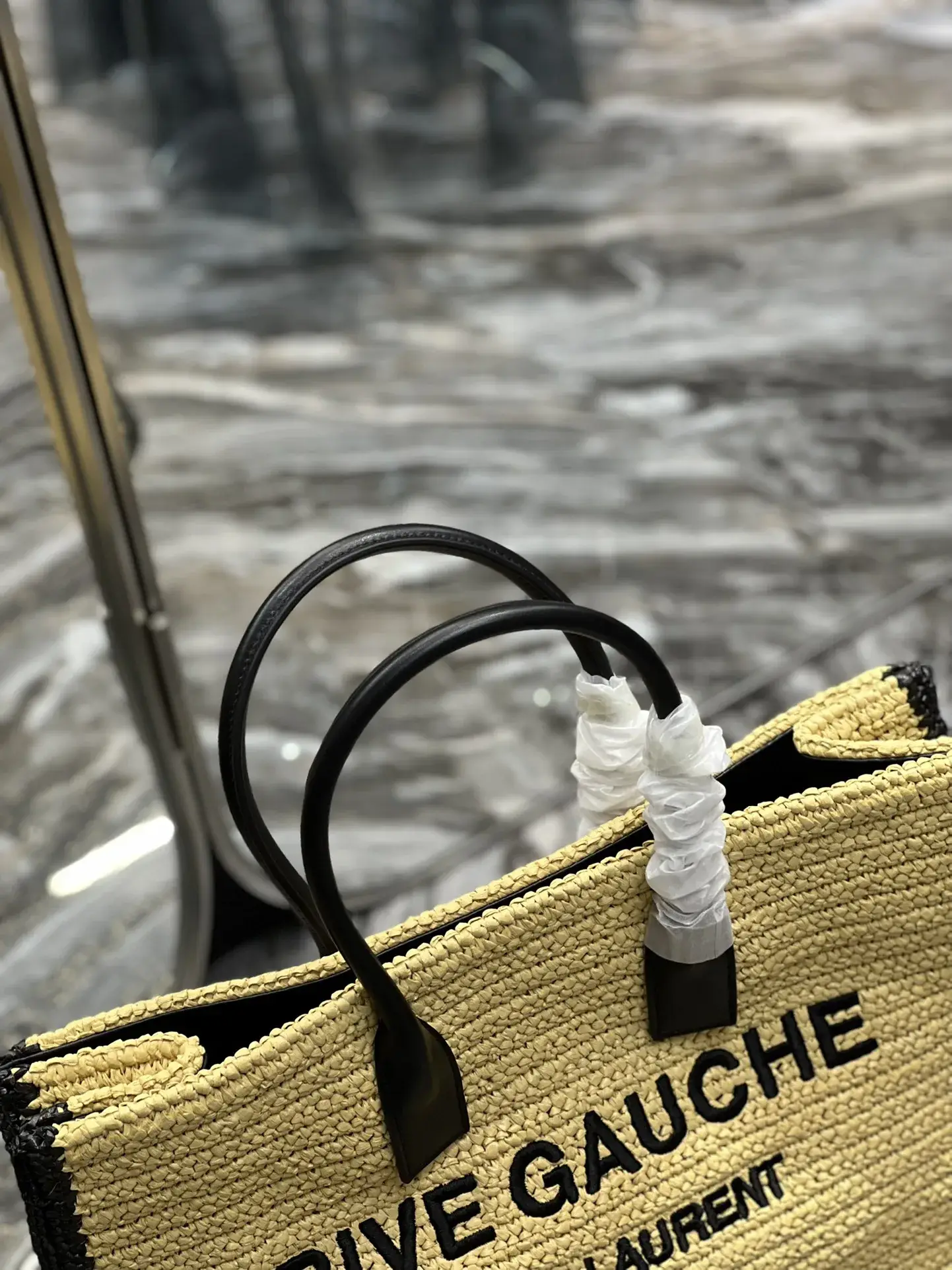 Saint Laurent Straw Woven Tote Bag product photo from LabelPicks