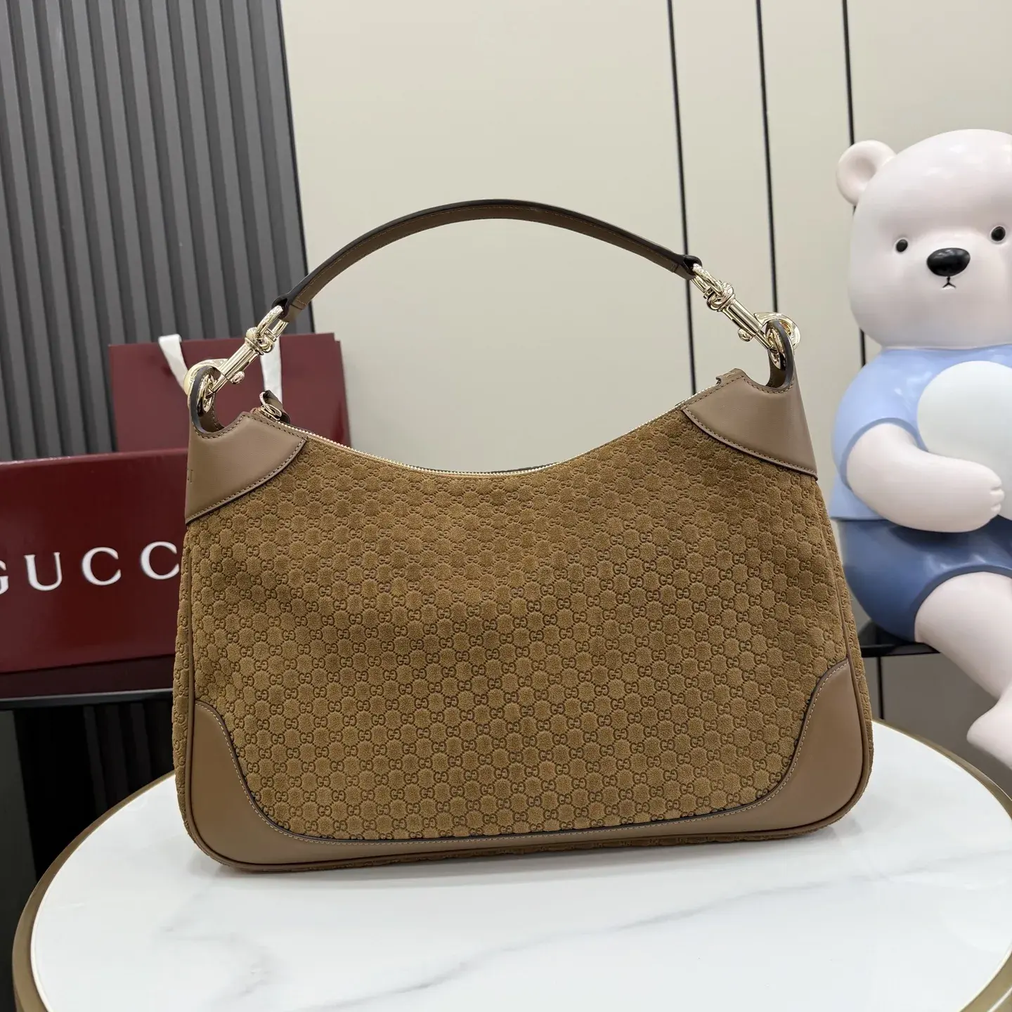 Gucci Suede Leather Shoulder Bag product photo from LabelPicks