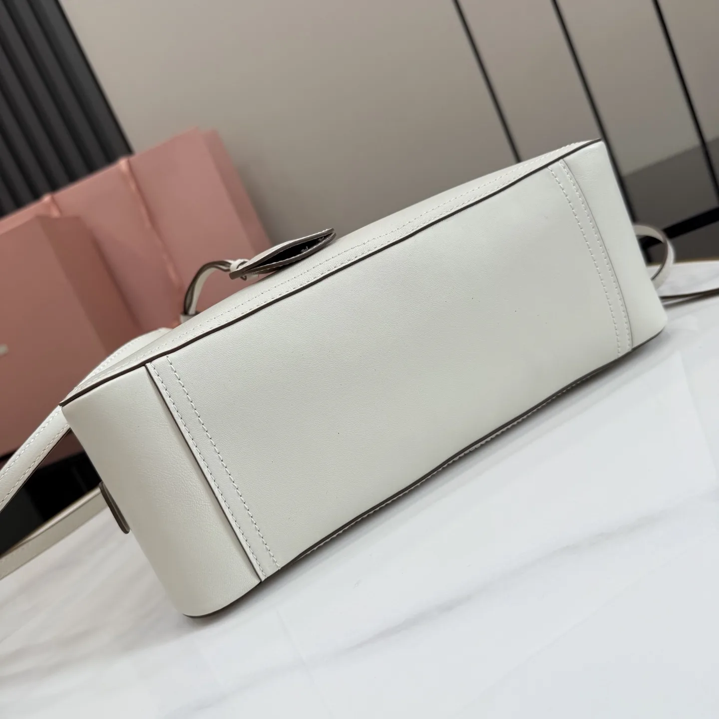 Miu Miu White Vivant Lambskin Top Handle Bag product photo from LabelPicks