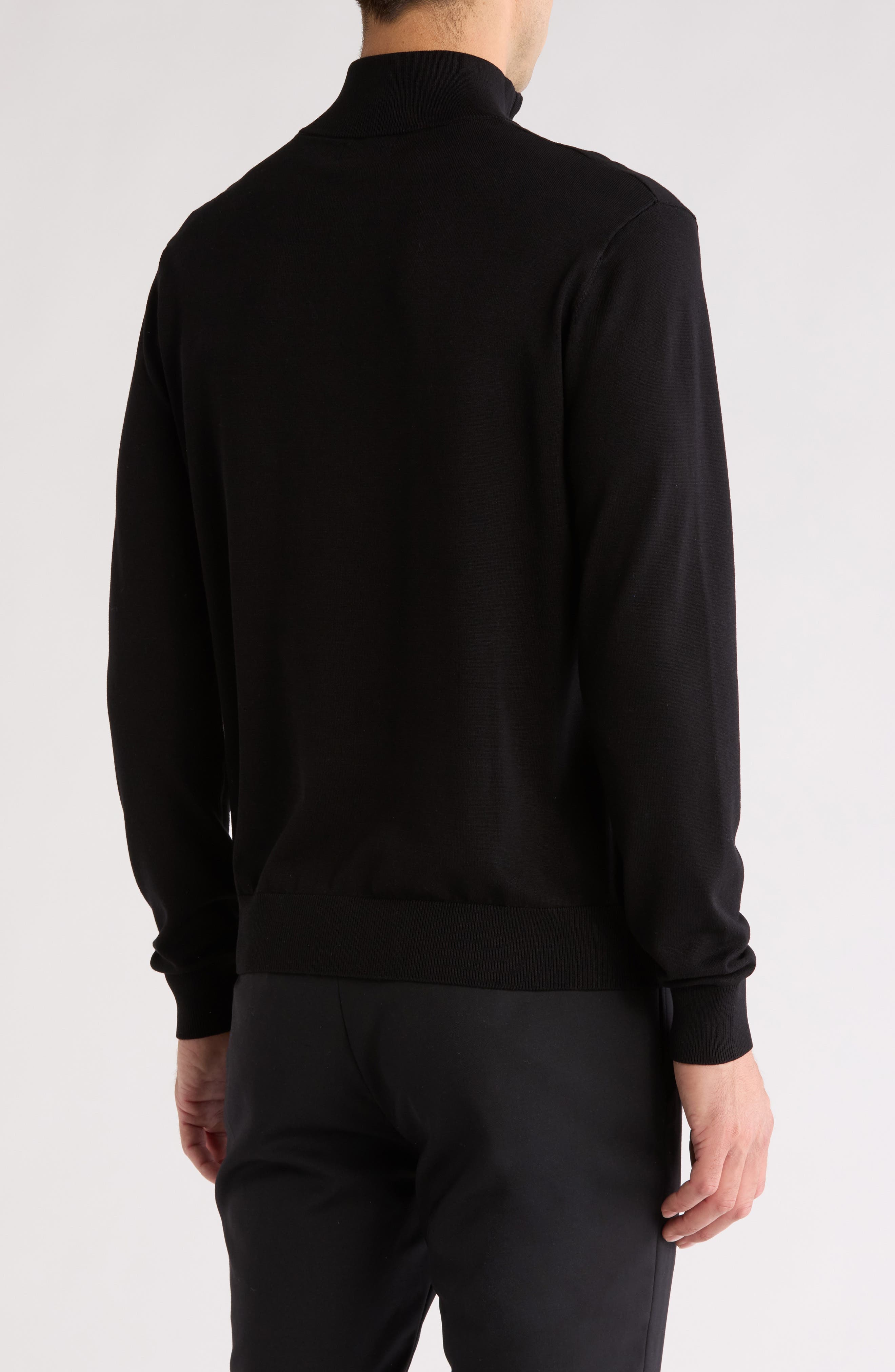 TOM BAINE Solid Quarter Zip Pullover