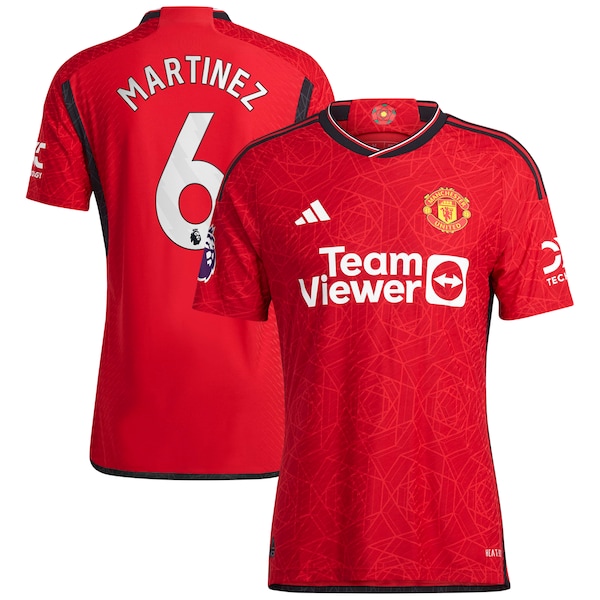 Lisandro Martínez Manchester United adidas 2023/24 Home Authentic Player Jersey - Red/Green