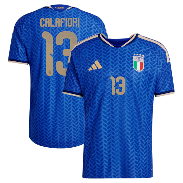 Riccardo Calafiori Italy National Team adidas 2026 Home Authentic Jersey - Blue