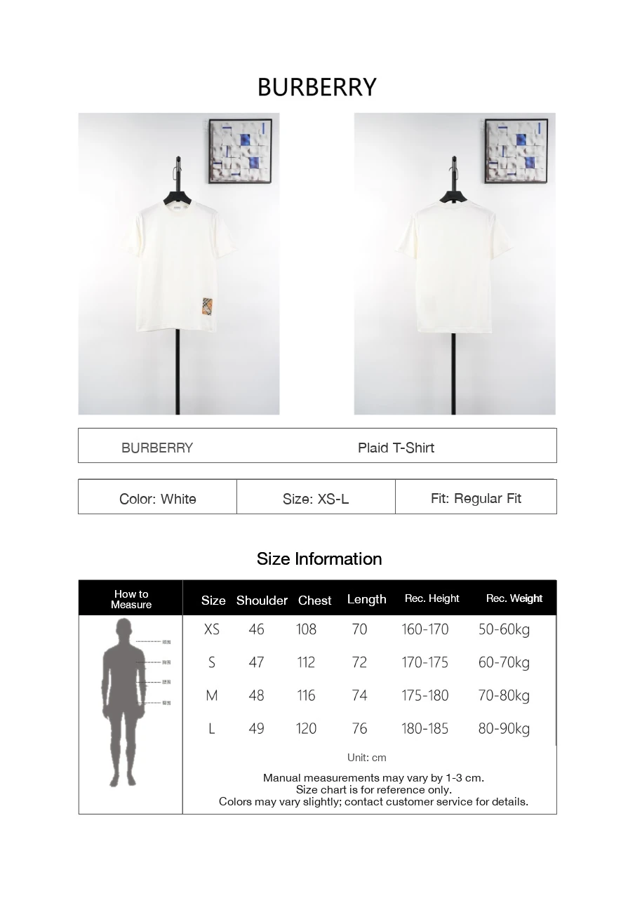 Burberry White Check Equestrian Knight Patch T-Shirt product photo from LabelPicks