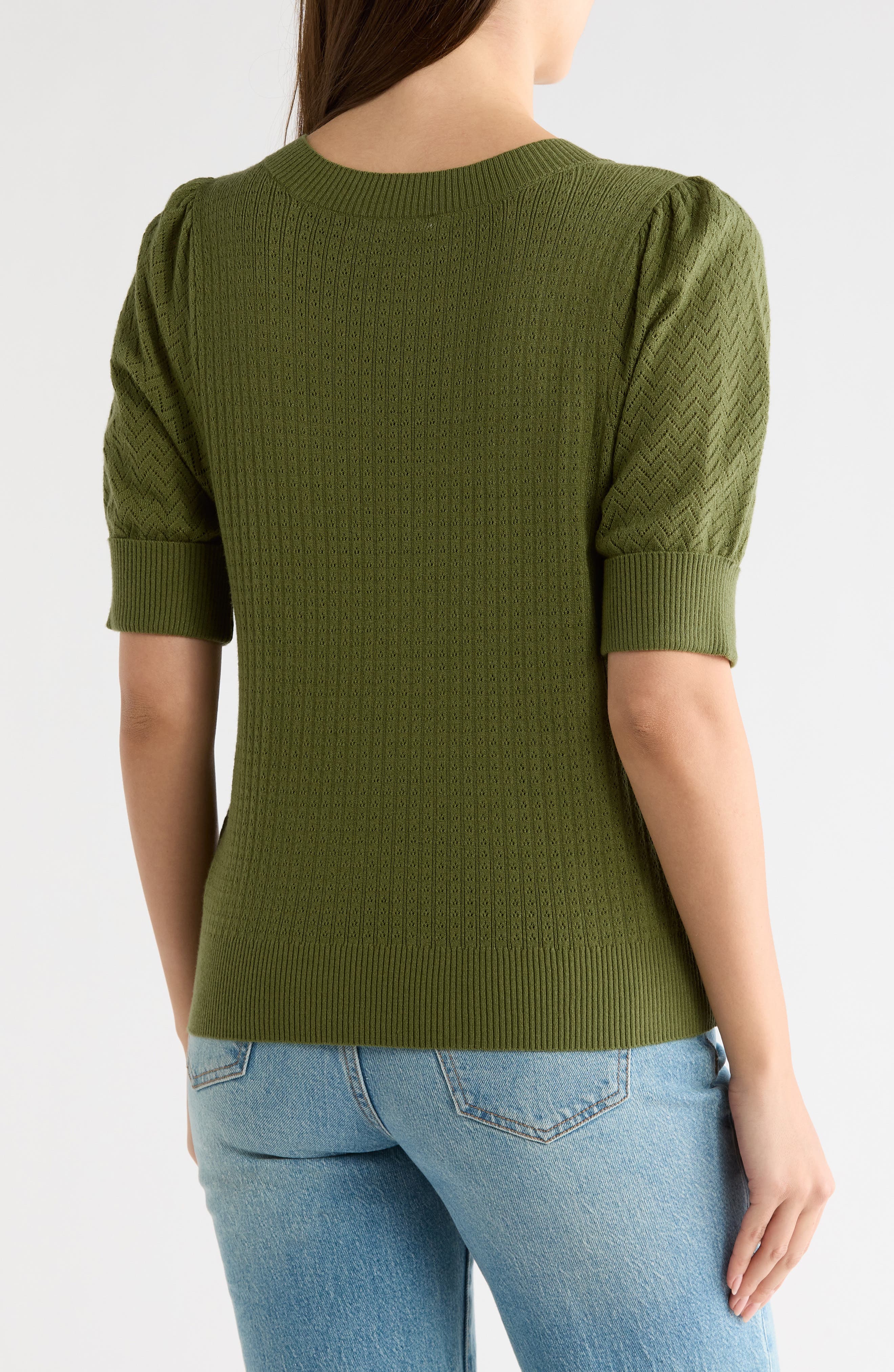 DR2 by Daniel Rainn Pointelle Stitch Sweater