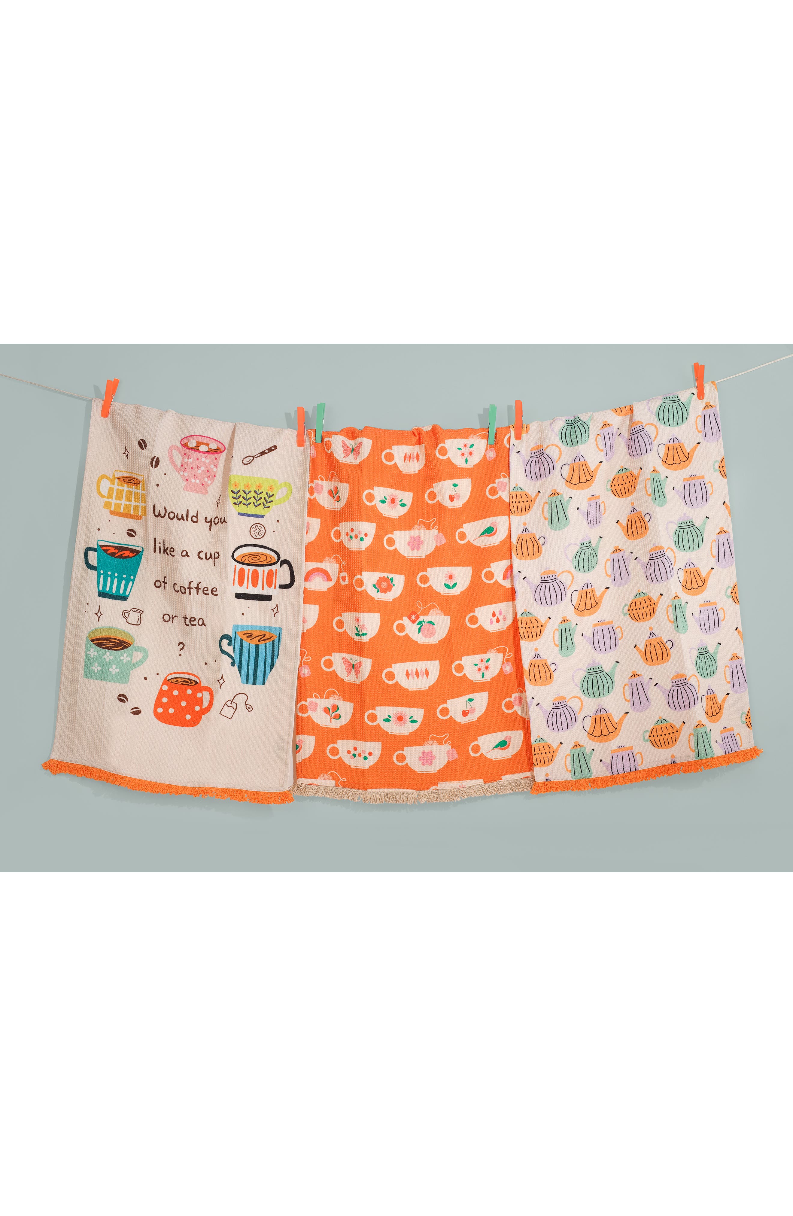 Tiramisu The Barista's Choice Set of 3 Cotton Waffle Kitchen Towels
