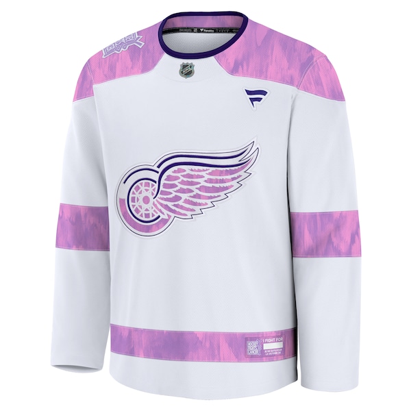 Detroit Red Wings  2024 Hockey Fights Cancer Practice Jersey - White