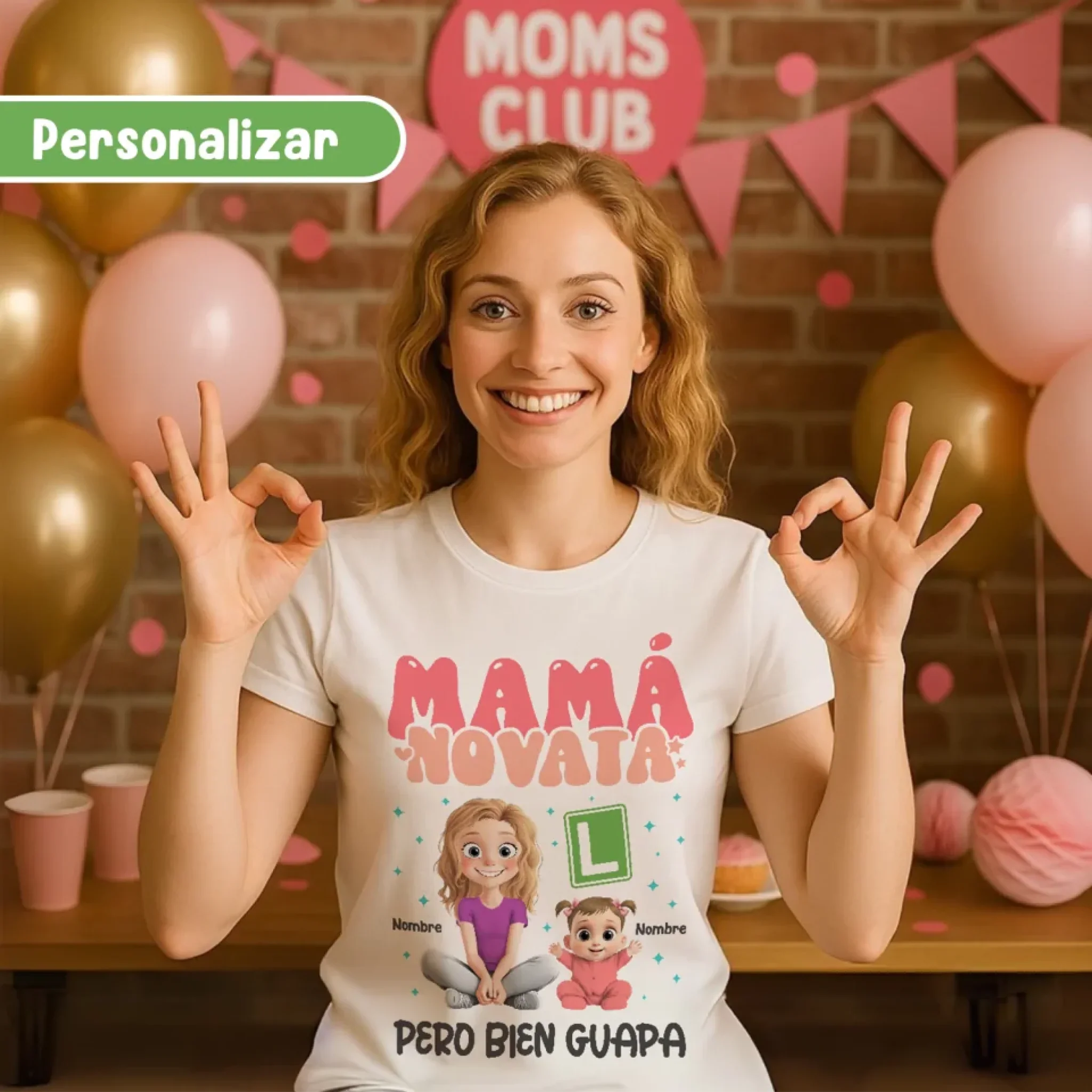 Mamá novata pero bien guapa - Camiseta personalizada regalo para una madre