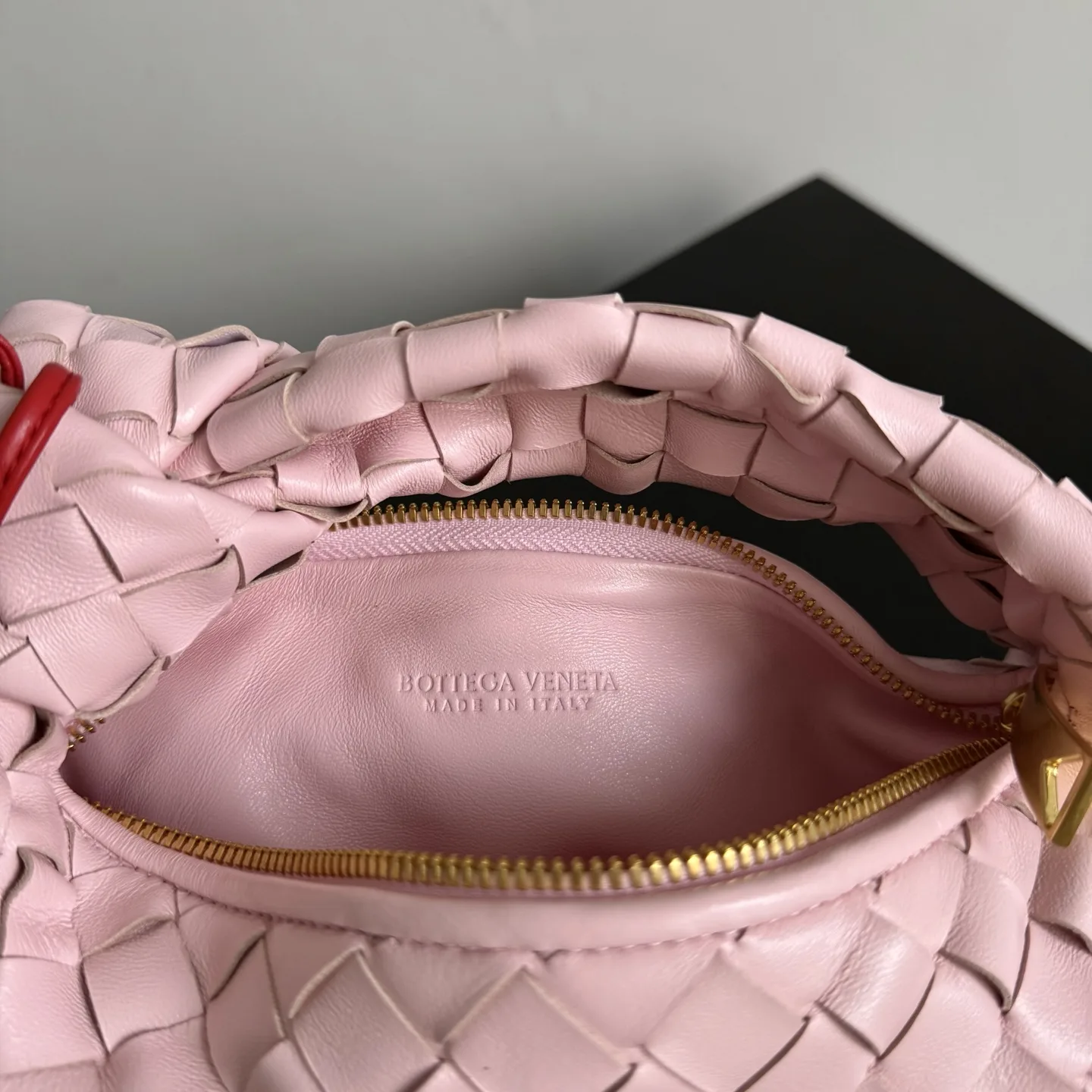 Bottega Veneta Jodie Pink Intrecciato Woven Leather Hobo Bag product photo from LabelPicks