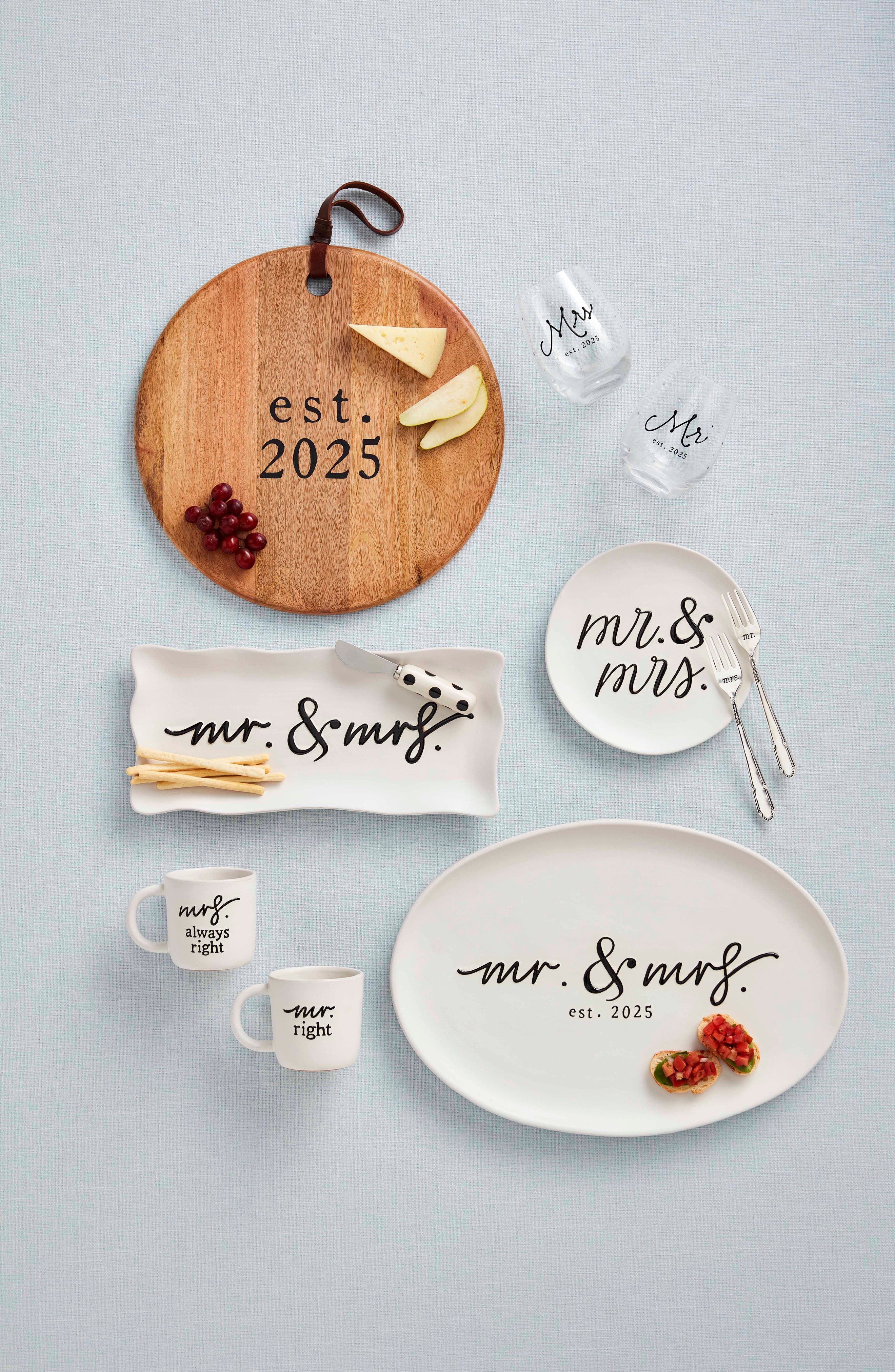 Mud Pie Mr. & Mrs. 2025 Platter