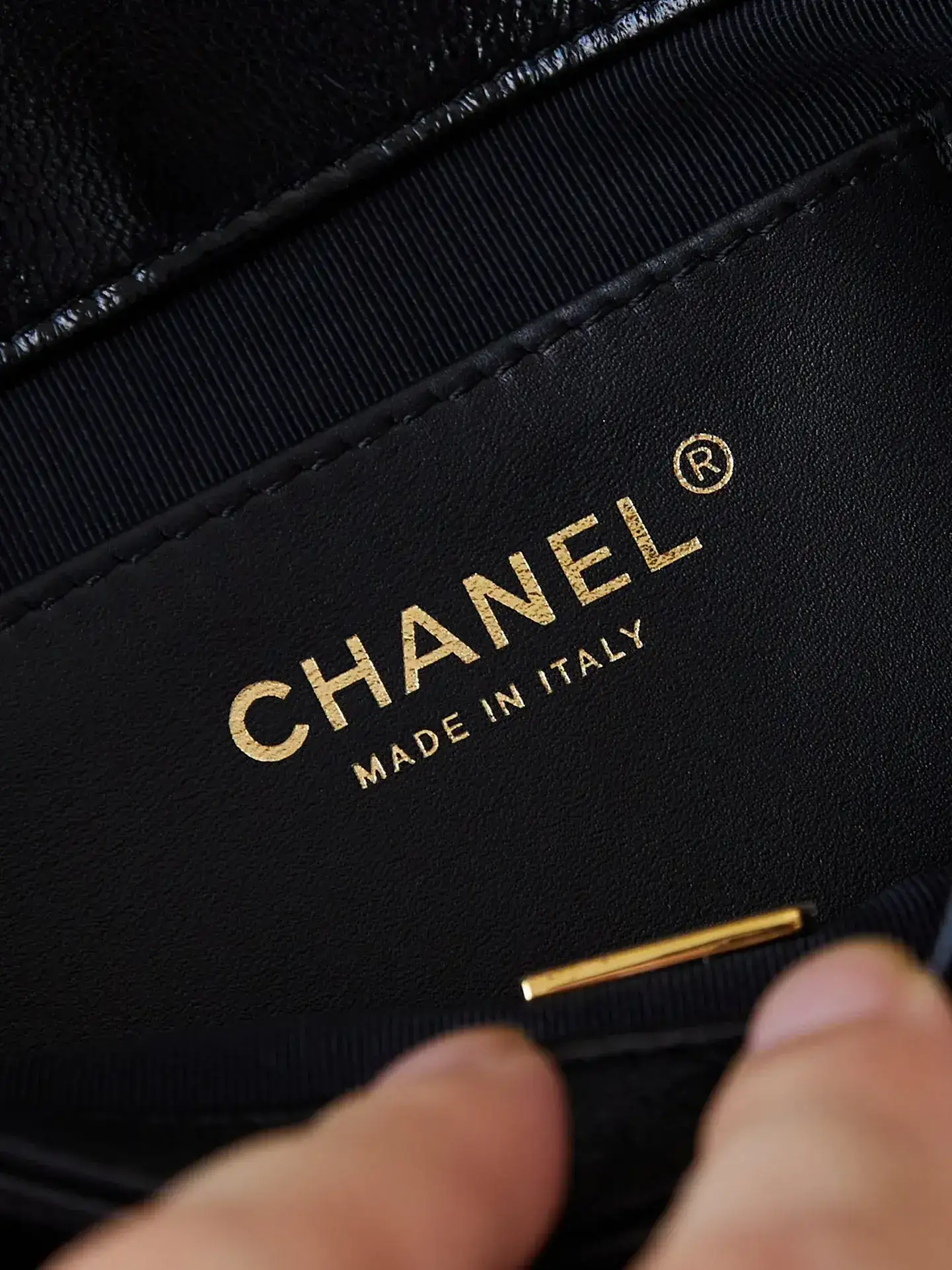 Chanel Classic Flap Black Woven Leather Shoulder Bag product photo from LabelPicks