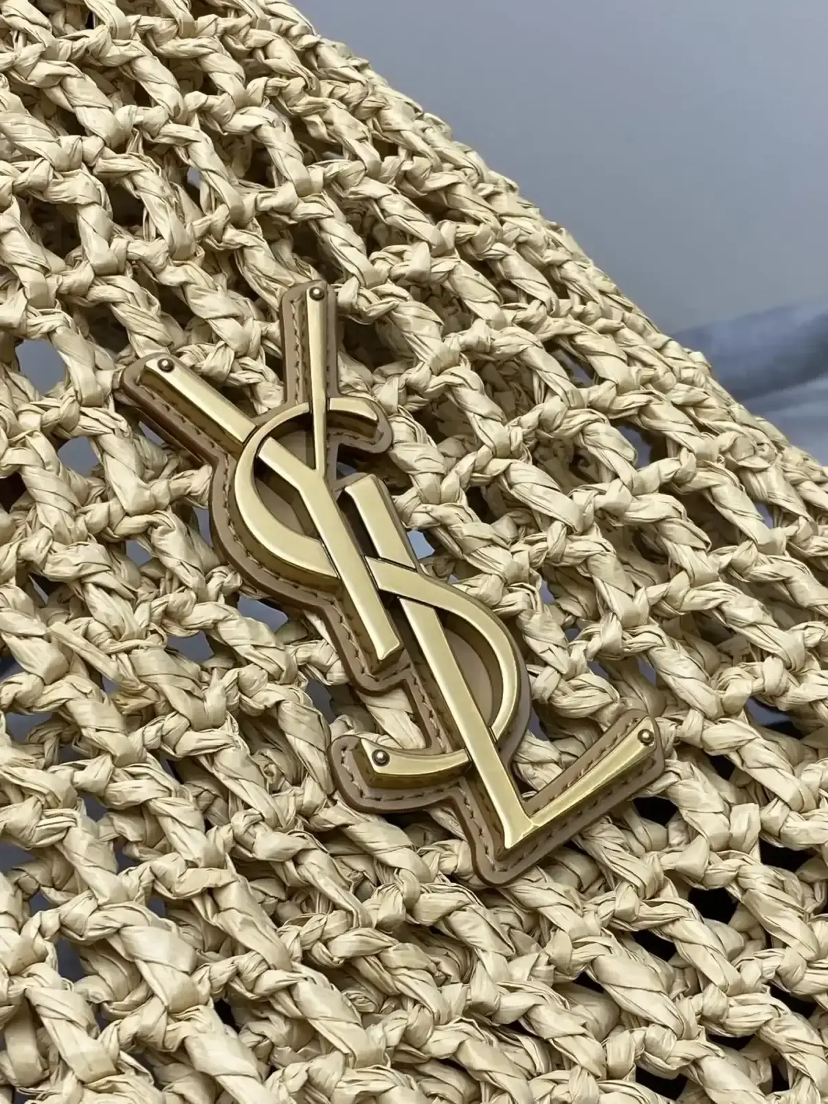 Saint Laurent Gold Straw Woven Hobo Bag product photo from LabelPicks