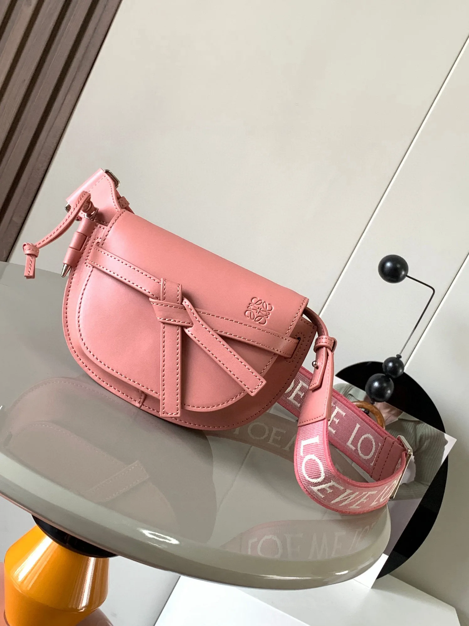 Loewe Pink Calfskin Shoulder Bag product photo from LabelPicks
