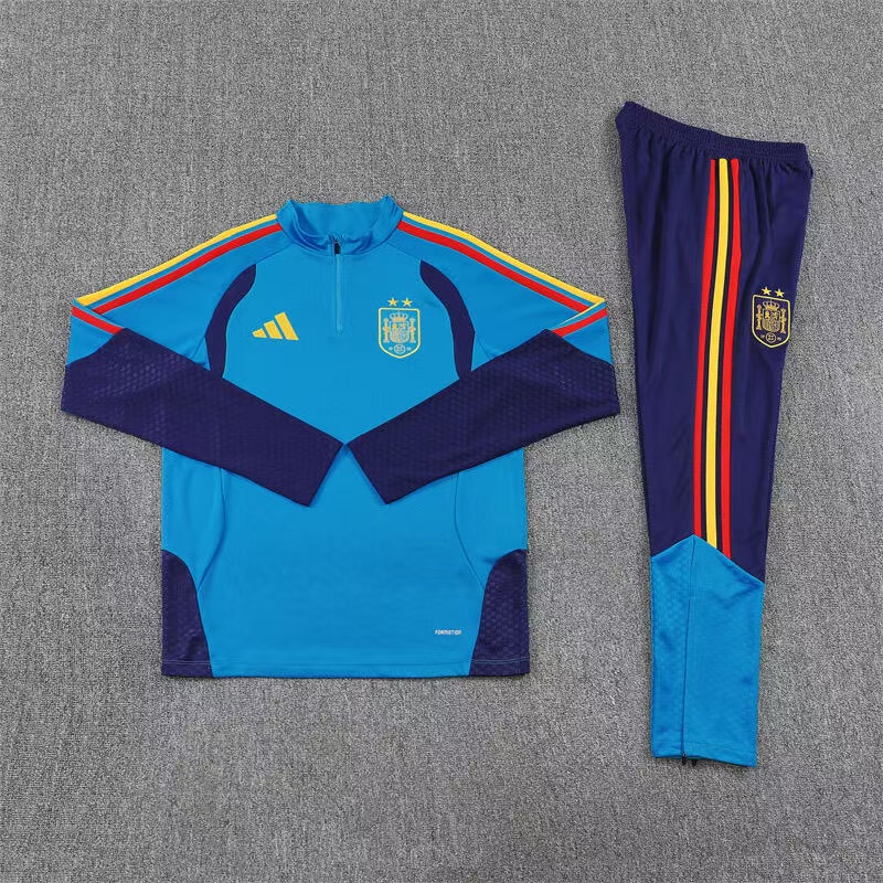 Spain Windbreaker Hoodie Kit(Jacket+Pants) Navy 2026 (Two stars)
