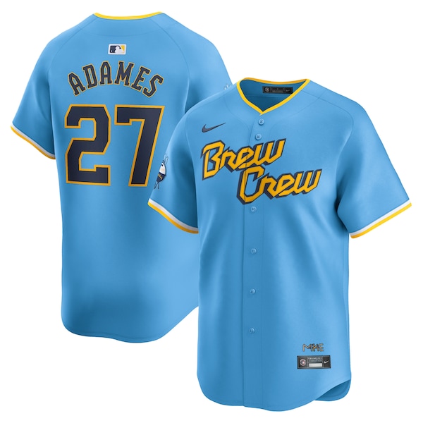 Willy Adames Milwaukee Brewers Nike City Connect Limited Player Jersey - Powder Blue