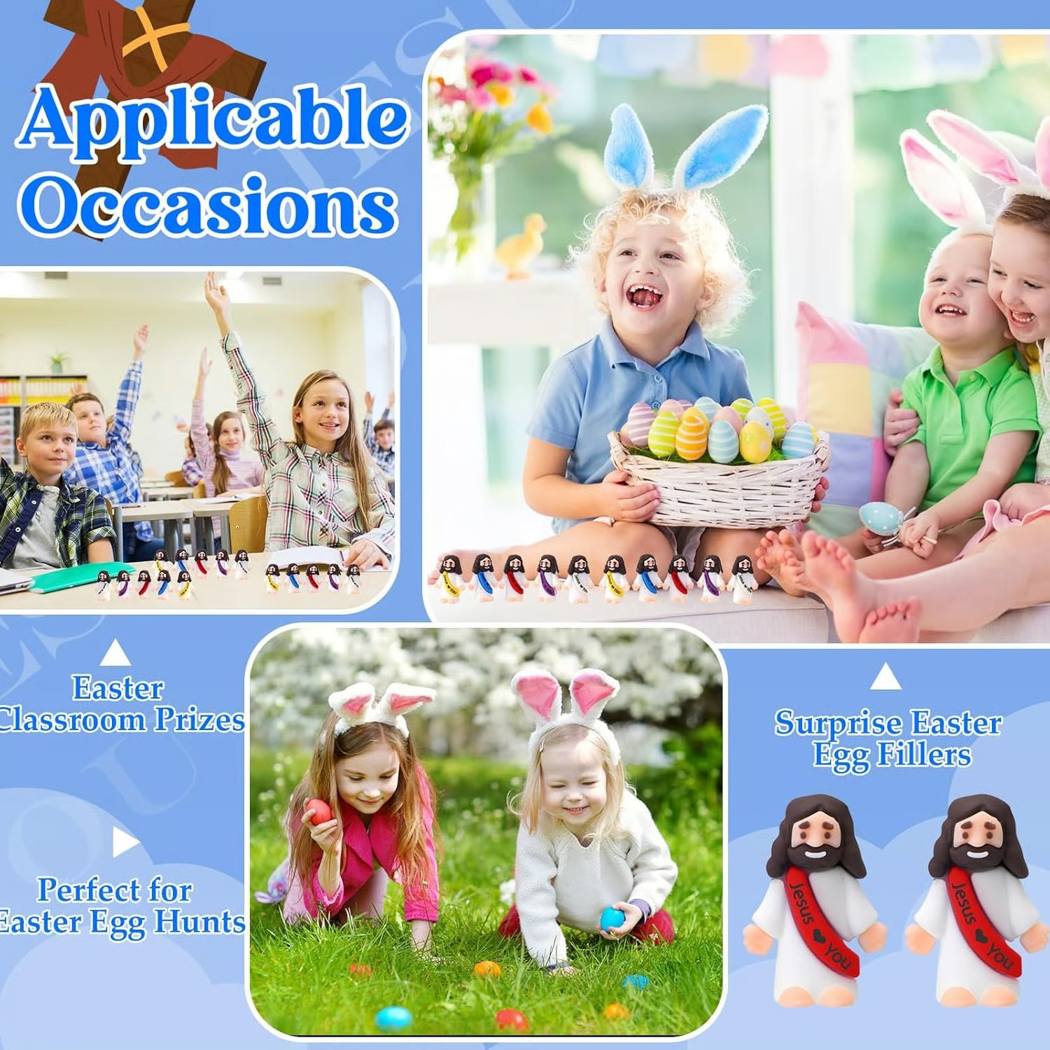✝️ Original Design Mini Jesus Figures Jesus Loves You