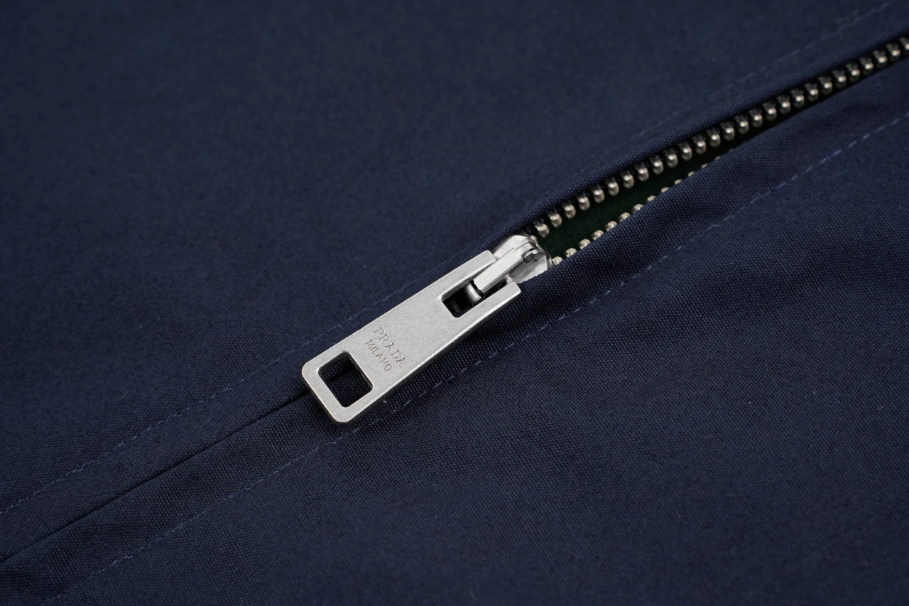 Prada Navy Zip Jacket with Green Lining product photo from LabelPicks