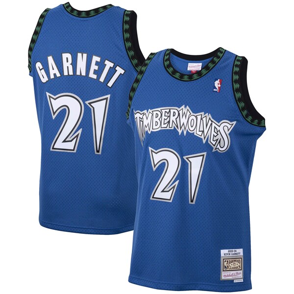 Kevin Garnett Minnesota Timberwolves  Big & Tall 2003/04 Hardwood Classics Swingman Jersey - Blue