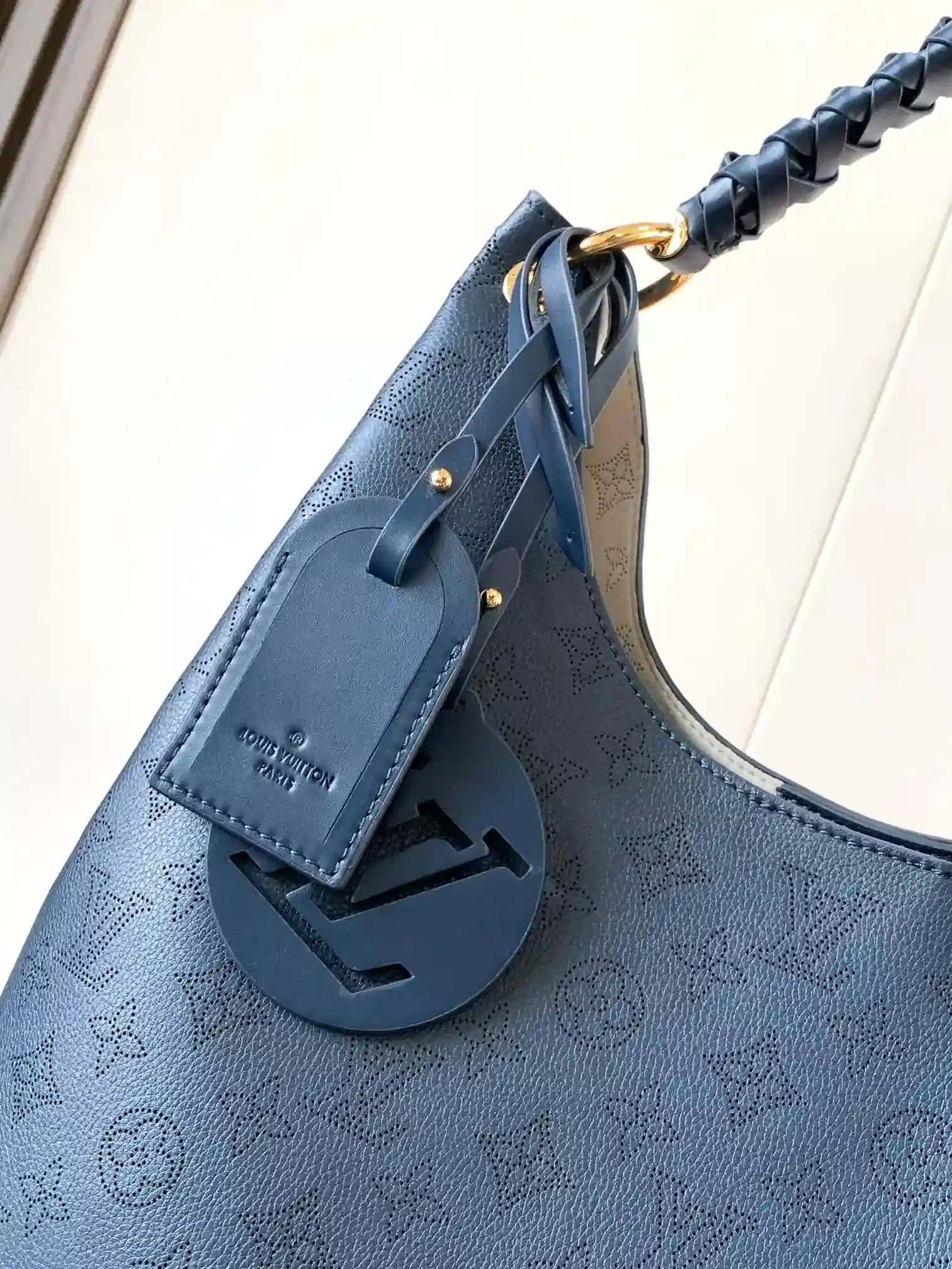 Louis Vuitton Navy Woven Leather Tote Bag product photo from LabelPicks