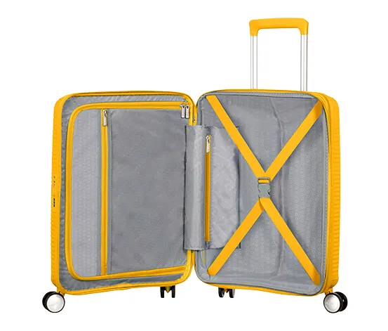 American Tourister Hartschalen-Koffer »Soundbox« Spinner 55/20 TSA EXP, golden yellow