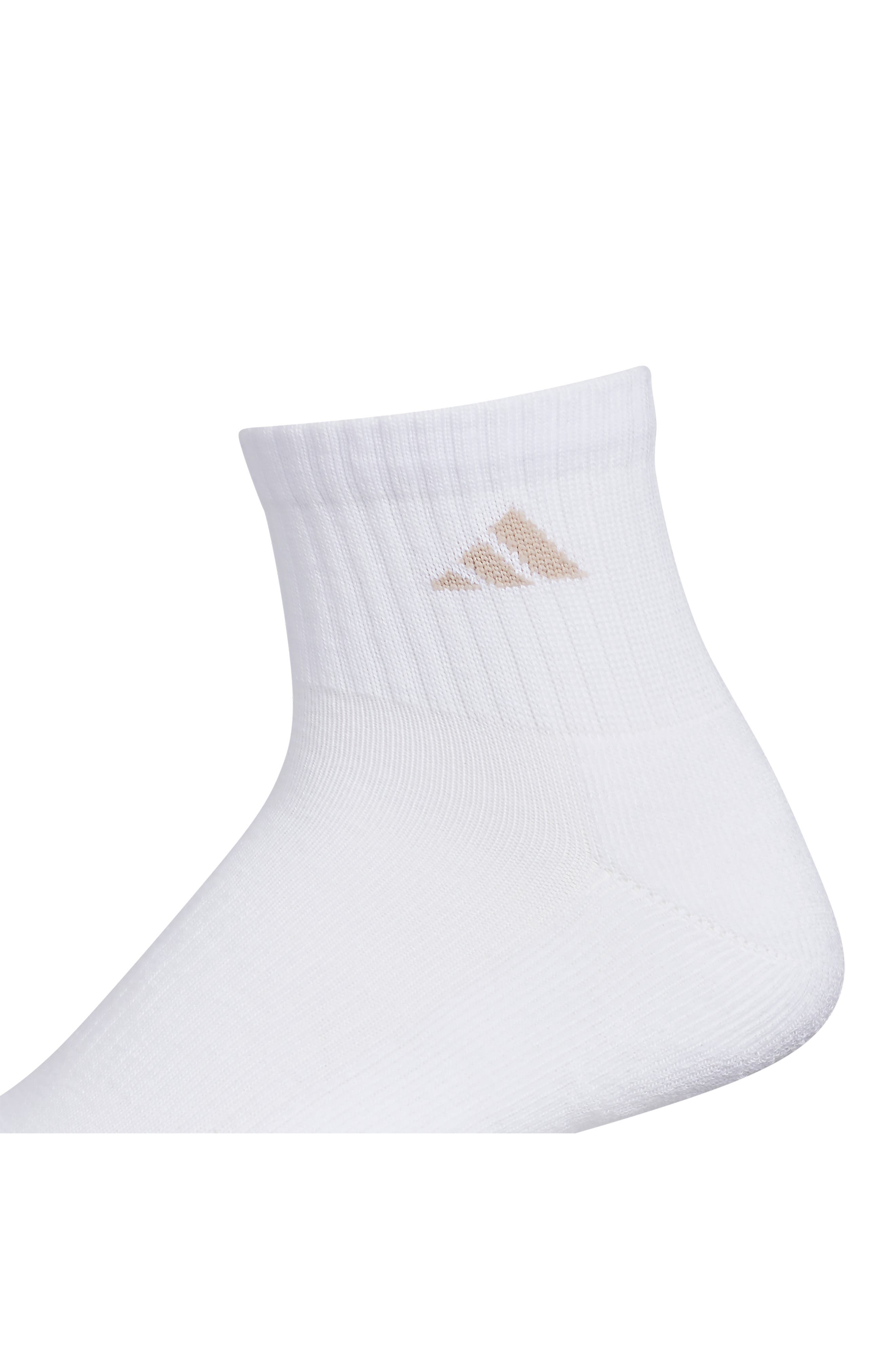 adidas Assorted 3-Pack Cushioned Quarter Socks