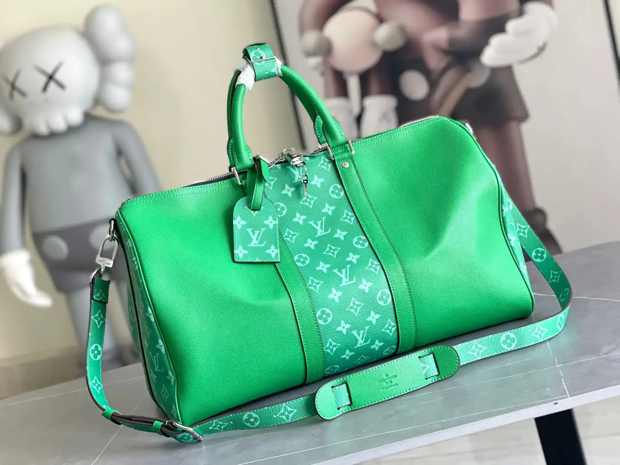 Louis Vuitton Canvas and Leather Keepall Tote Bag product photo from LabelPicks